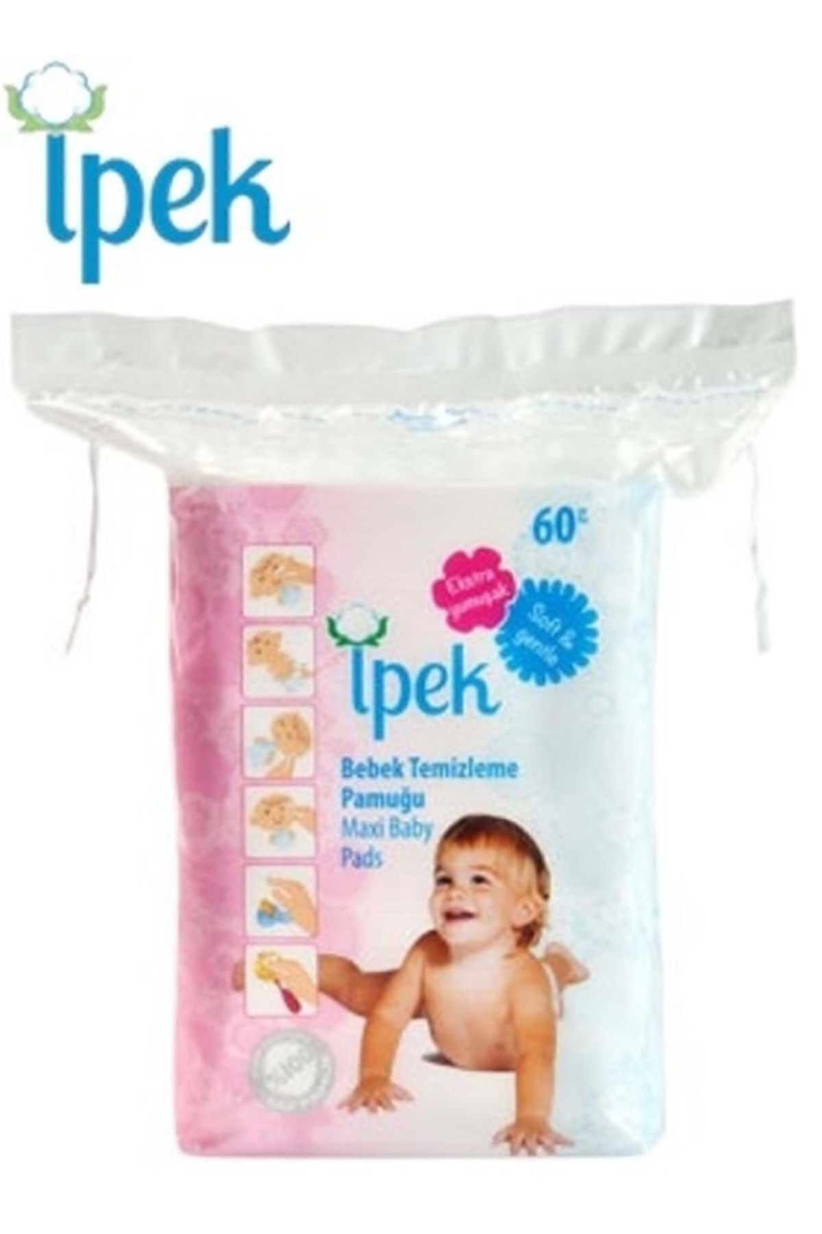 پنبه تمیز کردن نوزاد 1800 عدد (30 pk*60) 1 جعبه İpek