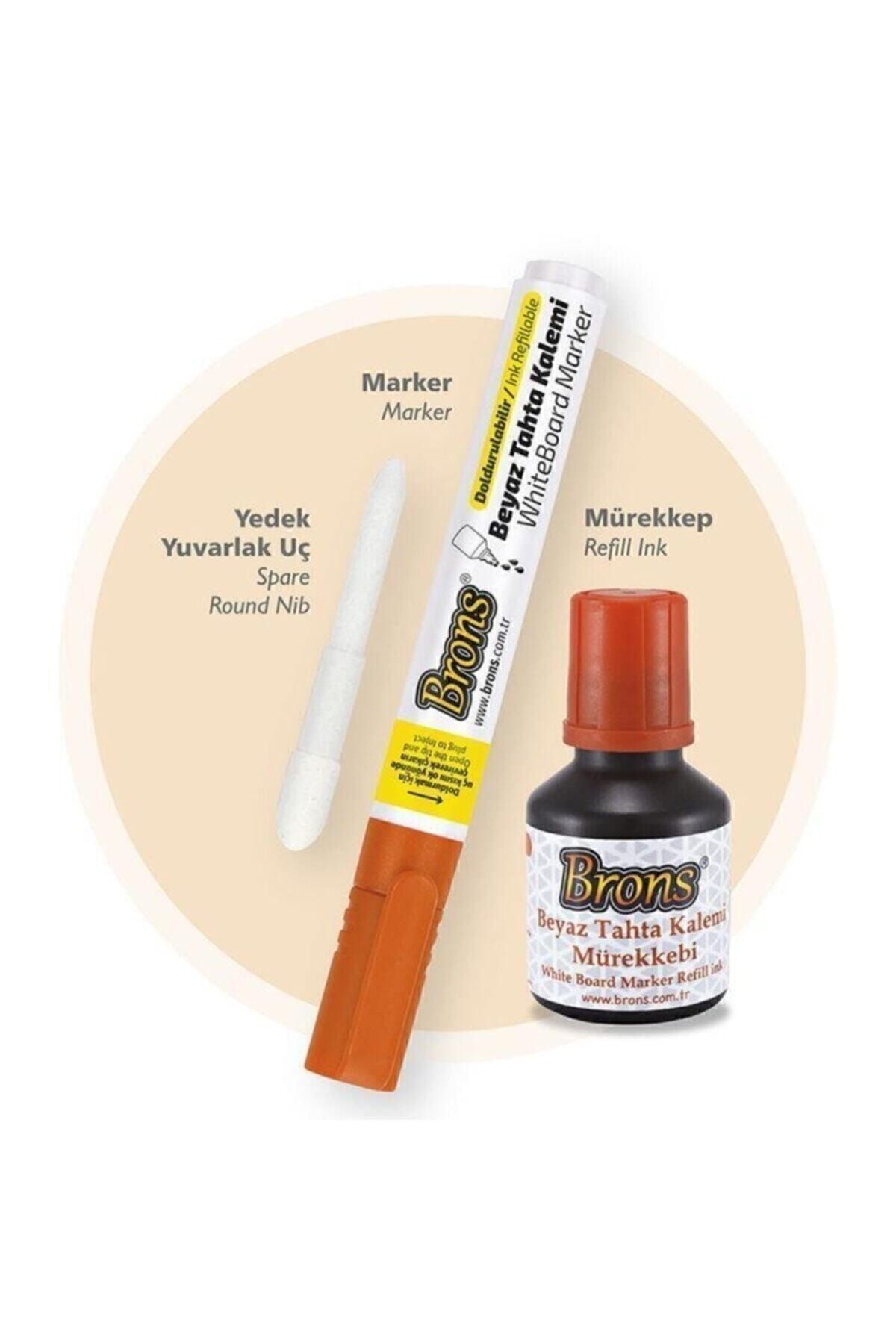 Brons Doldurulabilir Tahta Kalemi Seti Turuncu (KALEM MÜREKKEP YEDEK UÇ)