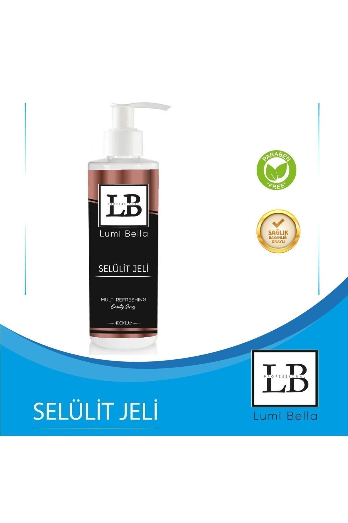 ژل فرم دهنده بدن برای رفع سلولیت و کشش 400 میلی لیتر LUMİ BELLA