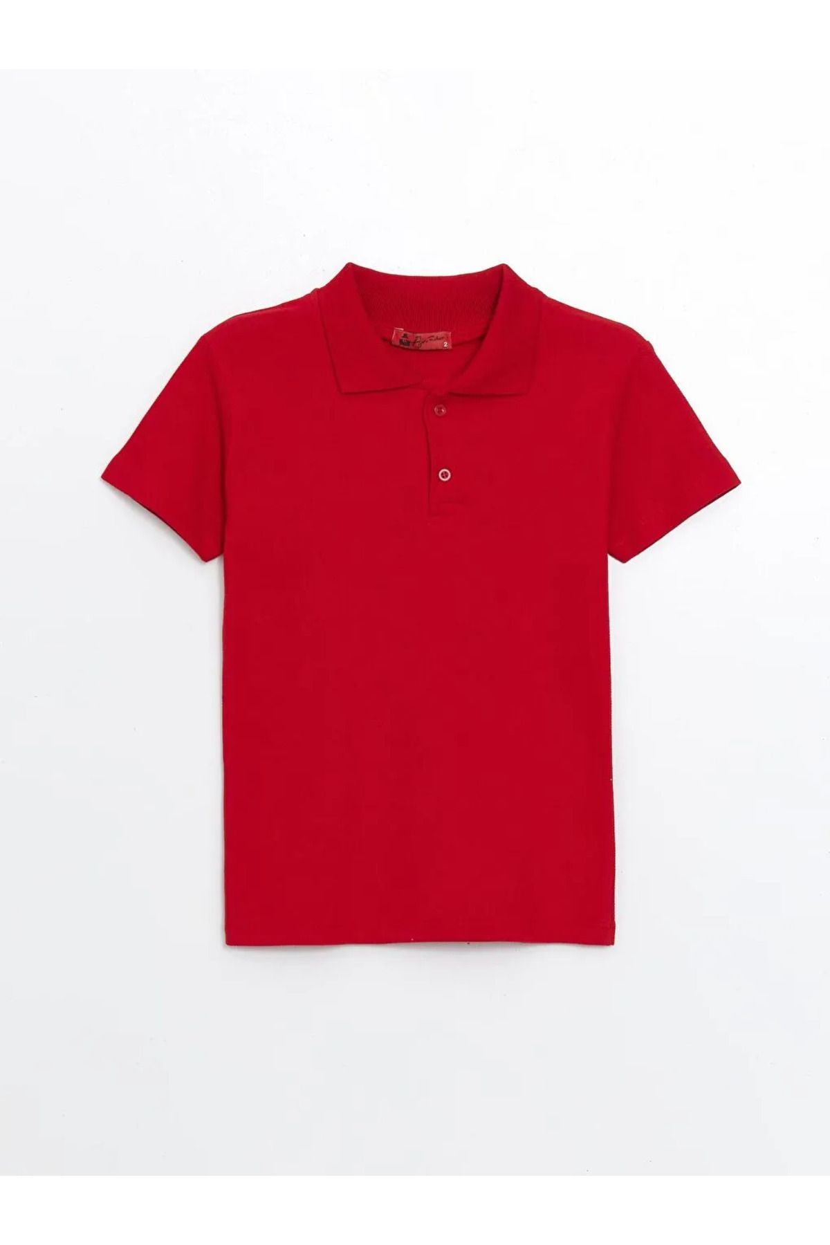 QKK Tricou De Școală Cu Gât Polo Roșu - Tricou Lacoste Cu Mânecă Scurtă Unisex - 4–6 years
