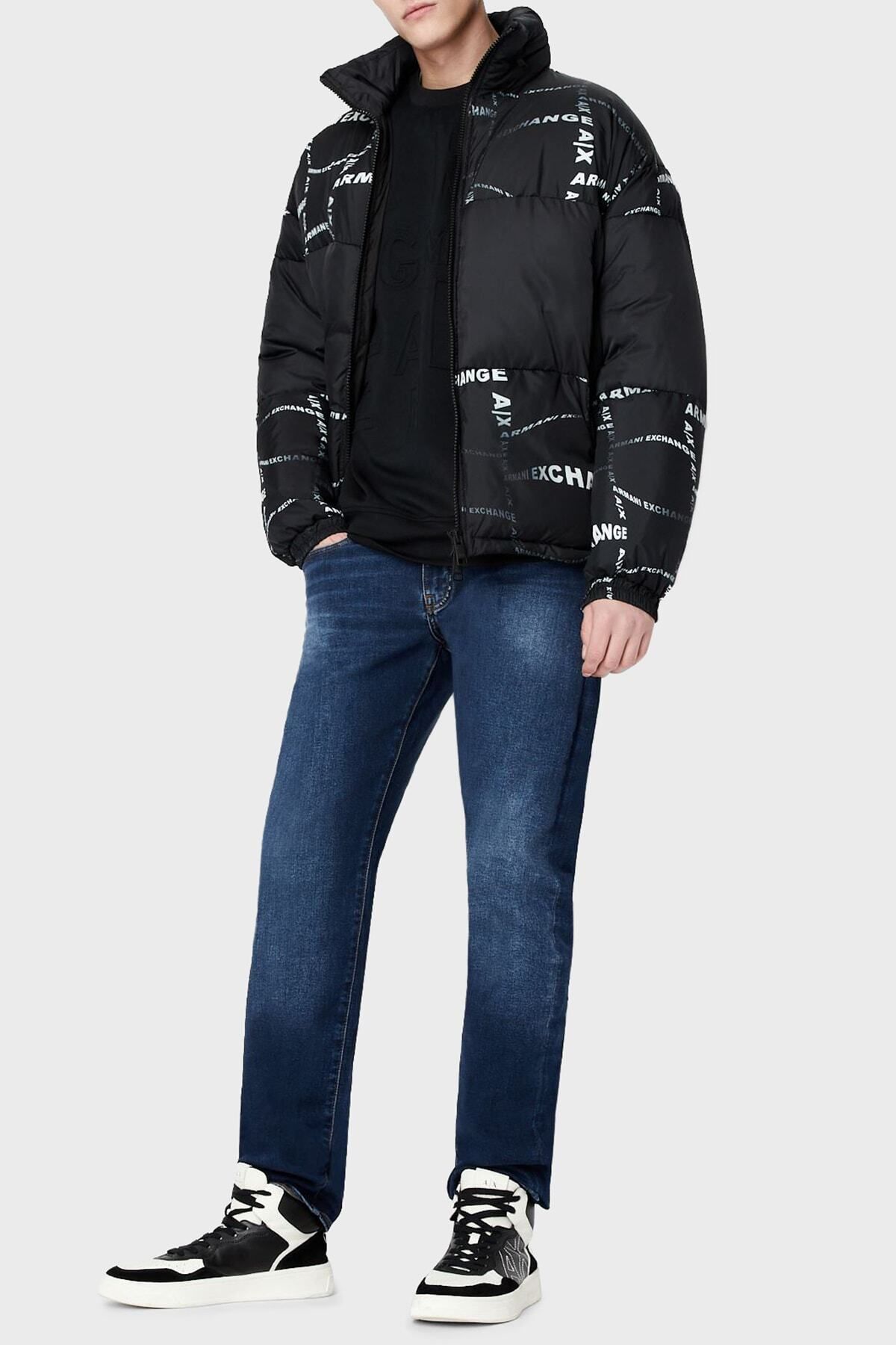 شلوار جین آبی مردانه کمر معمولی پنبه ای باریک J13 3rzj13 Z1xxz 1500 Armani Exchange