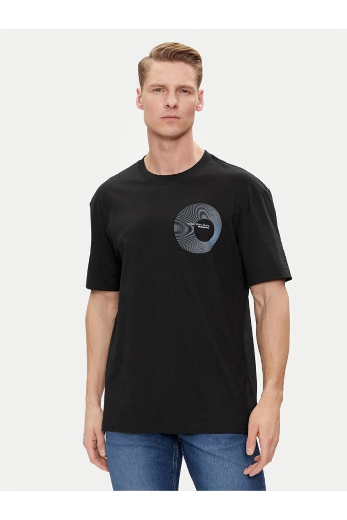 تی شرت مشکی مردانه توری اورجینال Calvin Klein