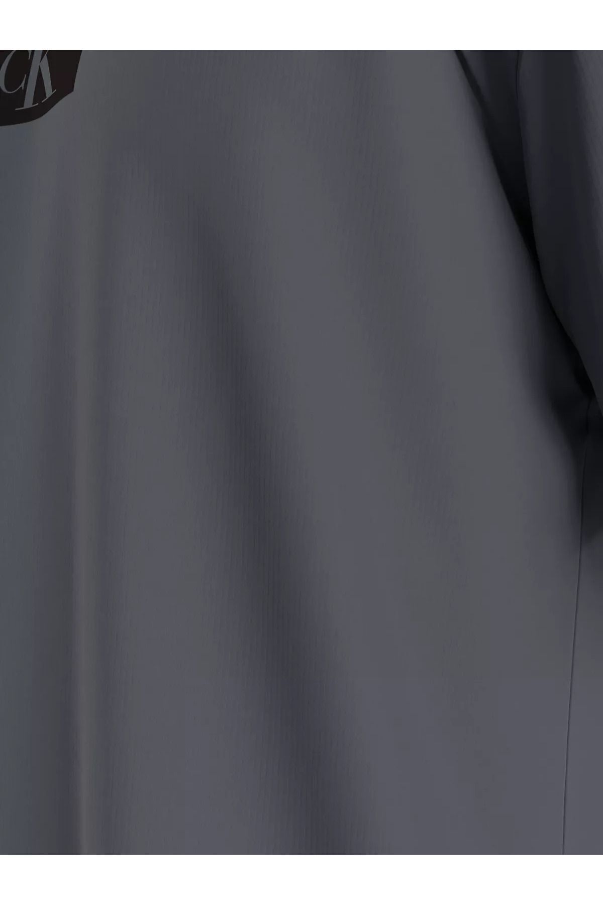 تی شرت خاکستری مردانه پنبه ای آستین کوتاه 000nm2399e CKP با آرم Calvin Klein