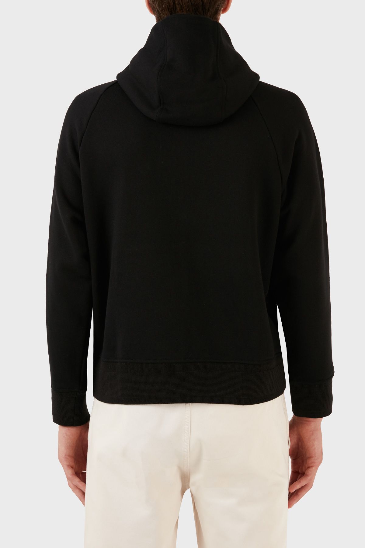 لوگوی گلدوزی شده جیبی کلاهدار با تناسب معمولی عرق پنبه ای مردانه SWEAT 6R1ME9 1J Emporio Armani