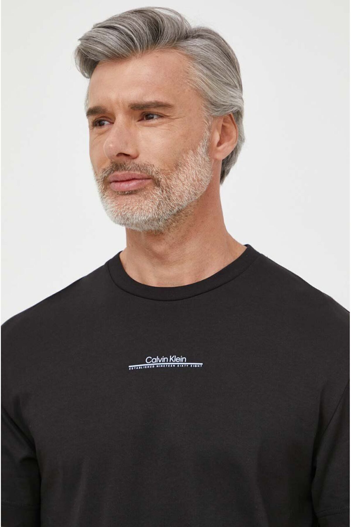 تی شرت مشکی مردانه آستین کوتاه پنبه پیراهن سیاه K10K112486 beh Calvin Klein