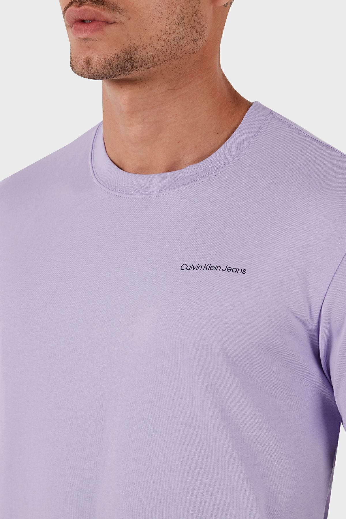 تی شرت بنفش مردانه پیراهن مناسب پنبه J30J325679VFR J30J325679 VFR Calvin Klein