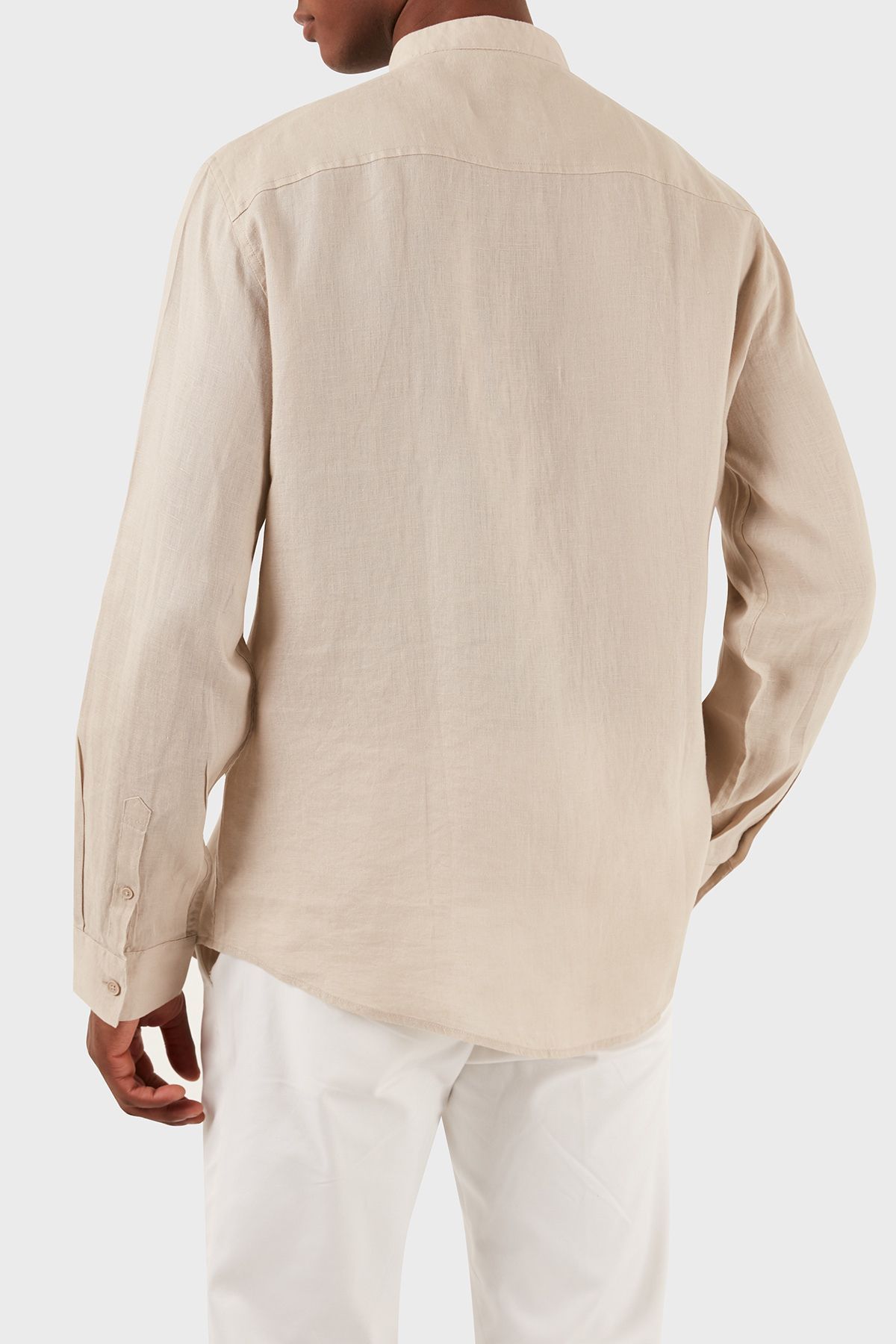 پیراهن / بلوز دکمه دار نود مردانه کتانی معمولی 8NZC66 ZNCFZ 1724 Armani Exchange