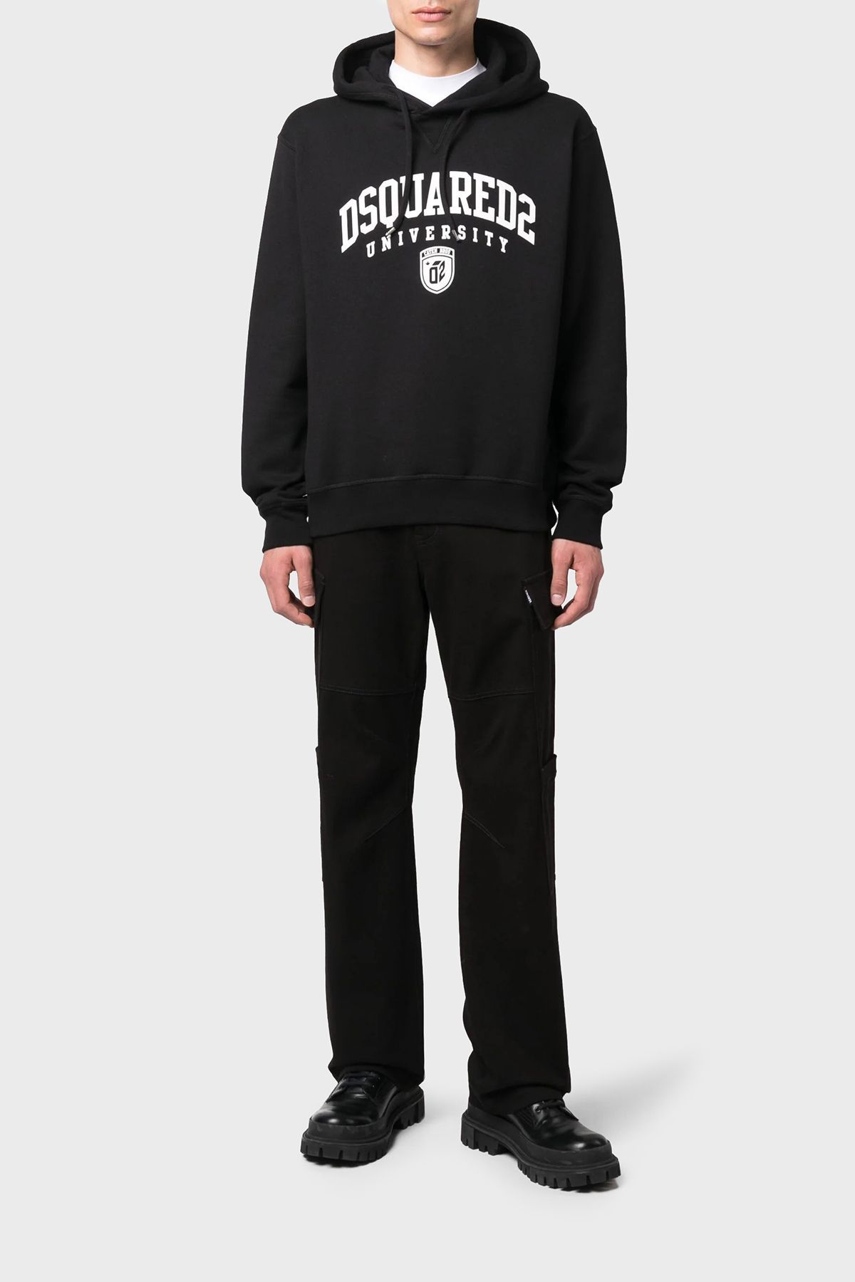 سویشرت مشکی مردانه پنبه ای آرام و مناسب تر عرق 900 DSquared2