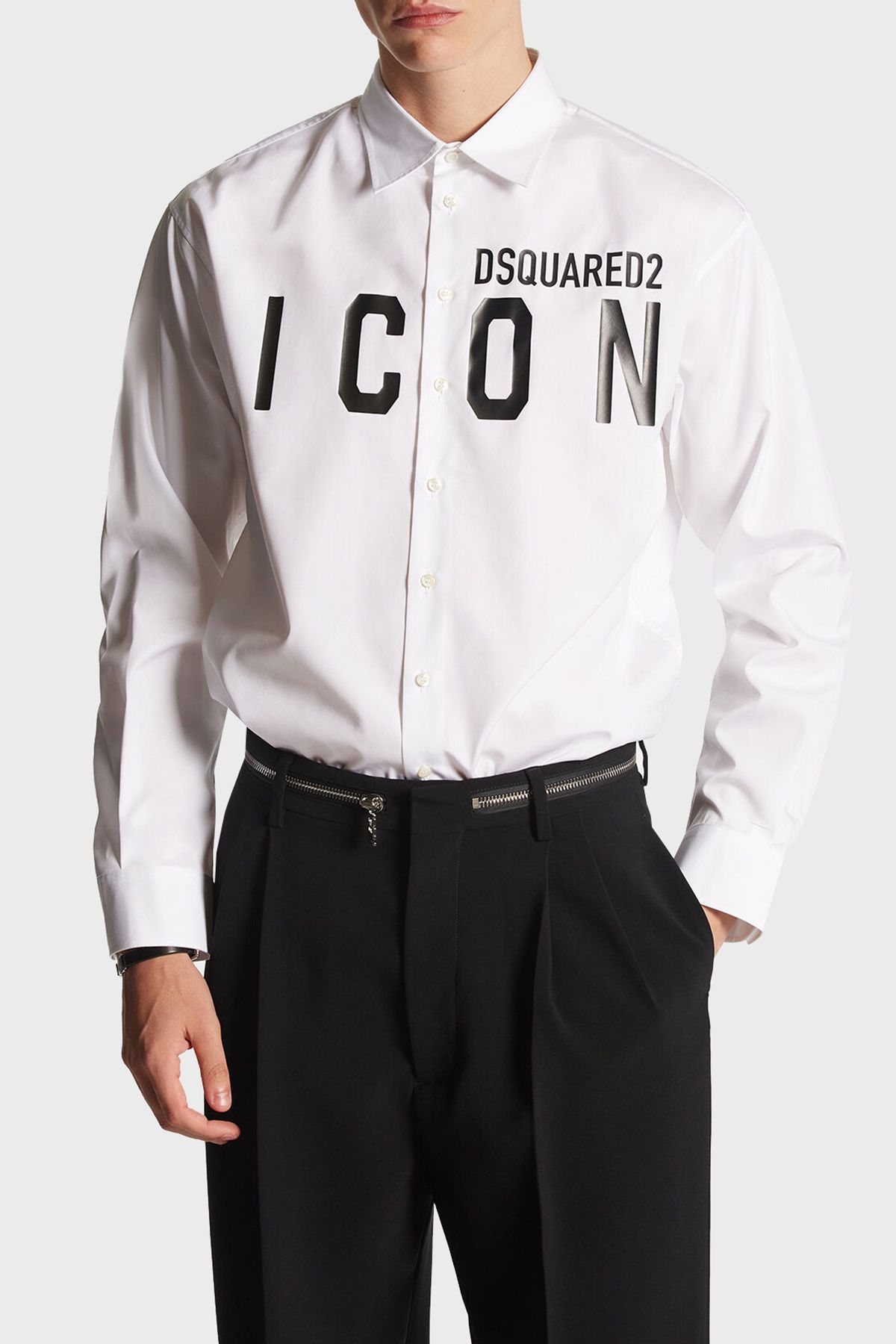 پیراهن نخی منظم پیراهن مردانه S79DL0026 S36275 100 DSquared2