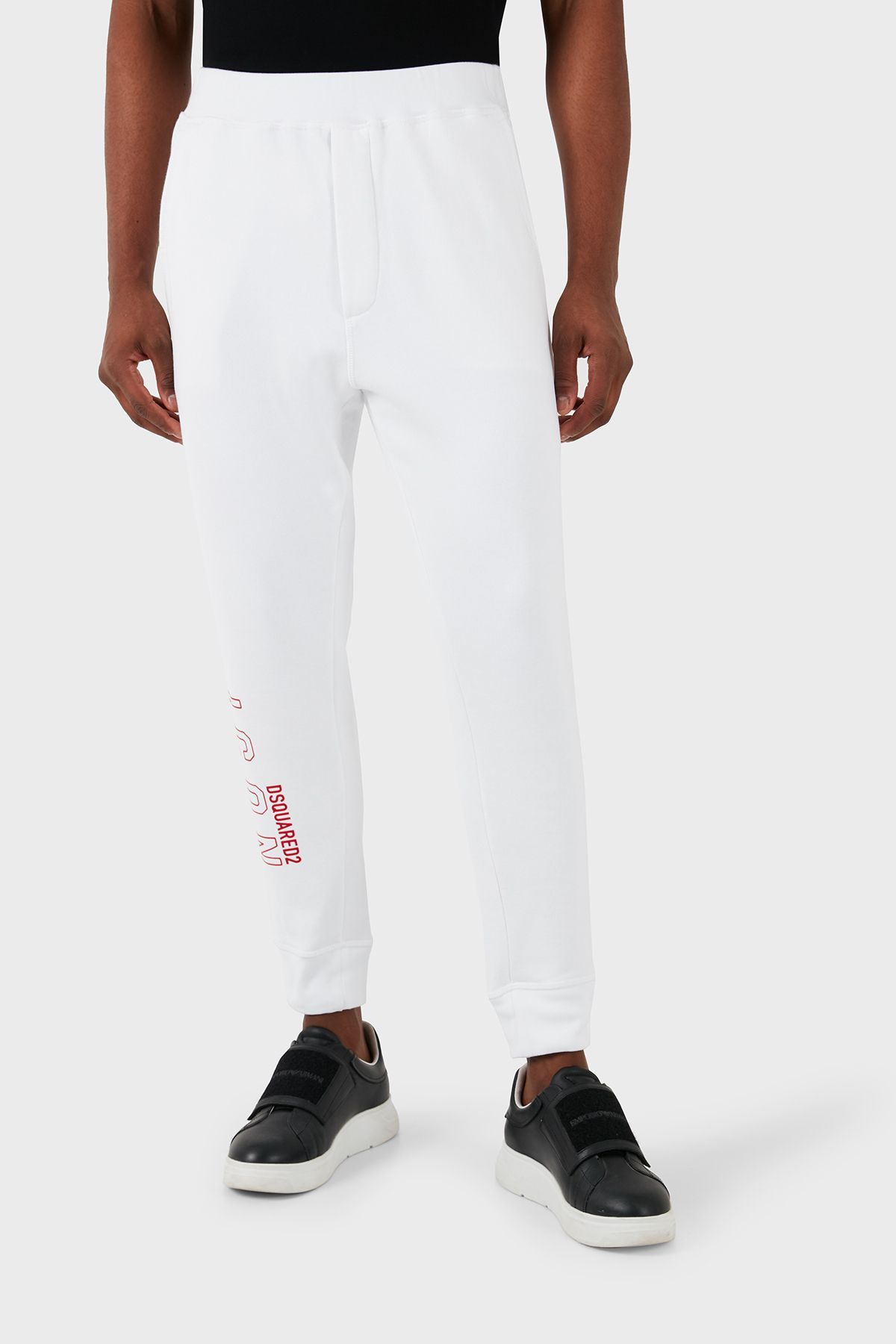شلوار نخی معمولی جوگر شلوار مردانه S79KA0041 S25516 964 DSquared2
