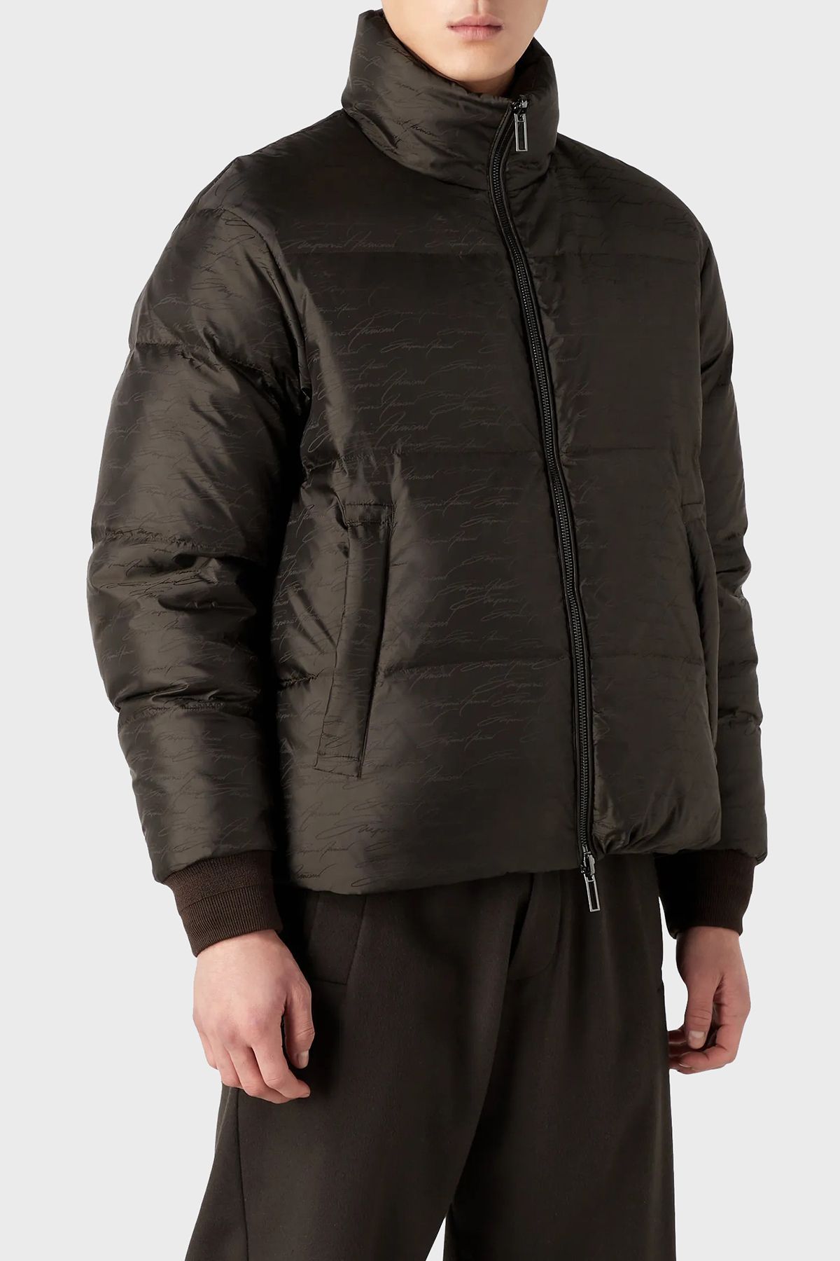 یقه ایستاده دو طرفه ضد آب و ضد باد کت معمولی کت مردانه 6R1B65 1NVSZ Emporio Armani