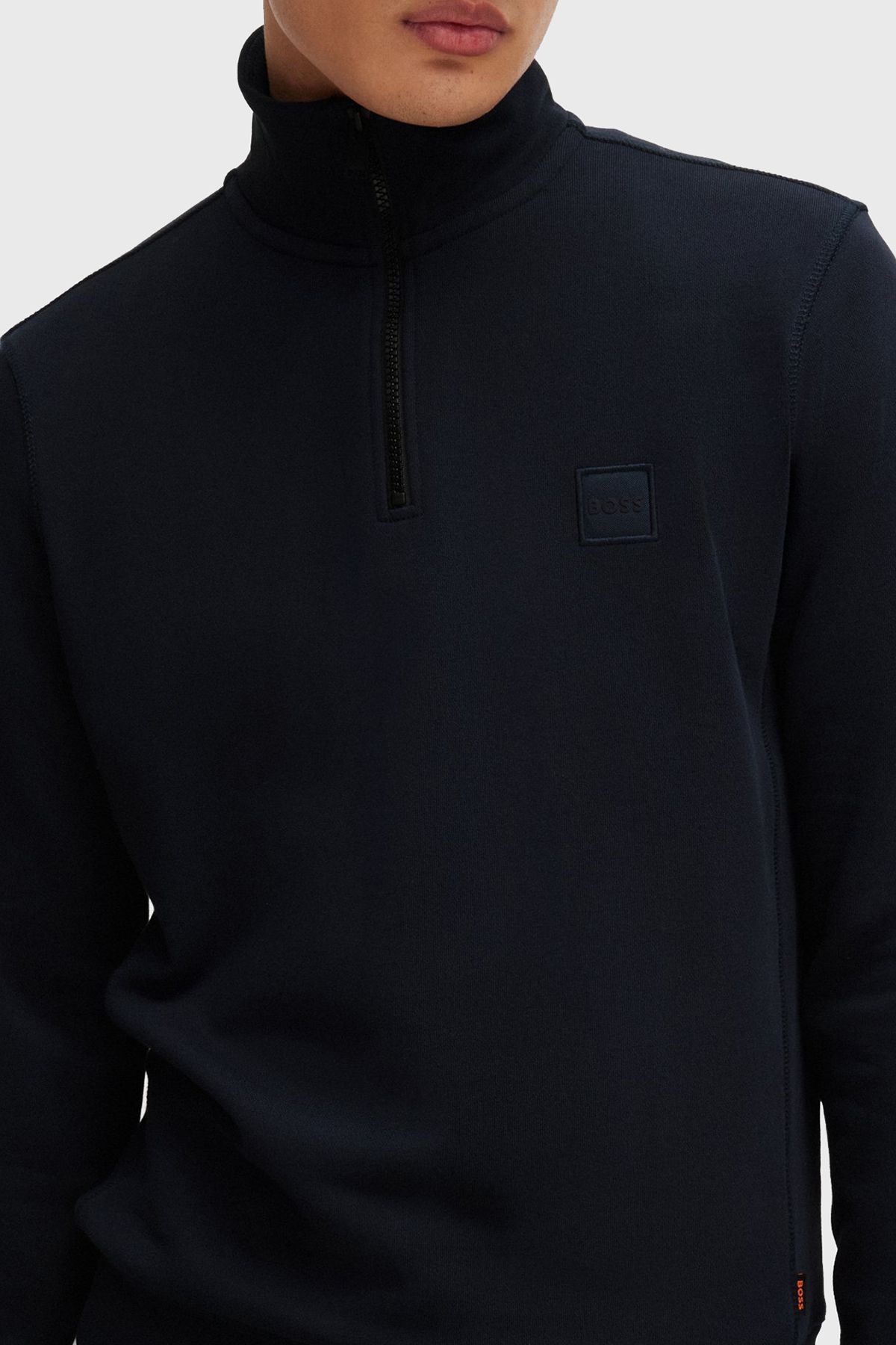 سویشرت مردانه آبی سرمه ای باس | 50468926 404 اورجینال - تصویر 4