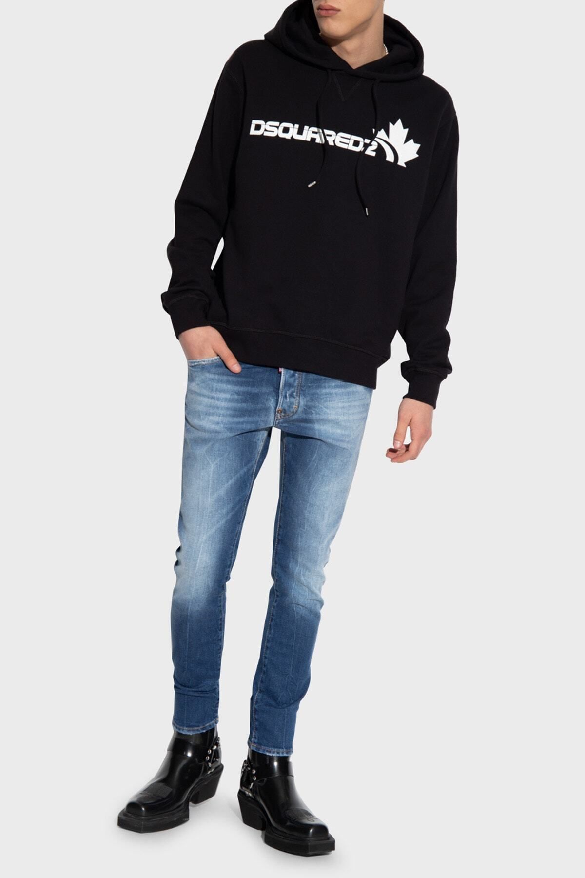 Skater Stretch نخی معمولی کمر باریک شلوار جین مردانه JEANS S71LB1223 S30663 470 DSquared2