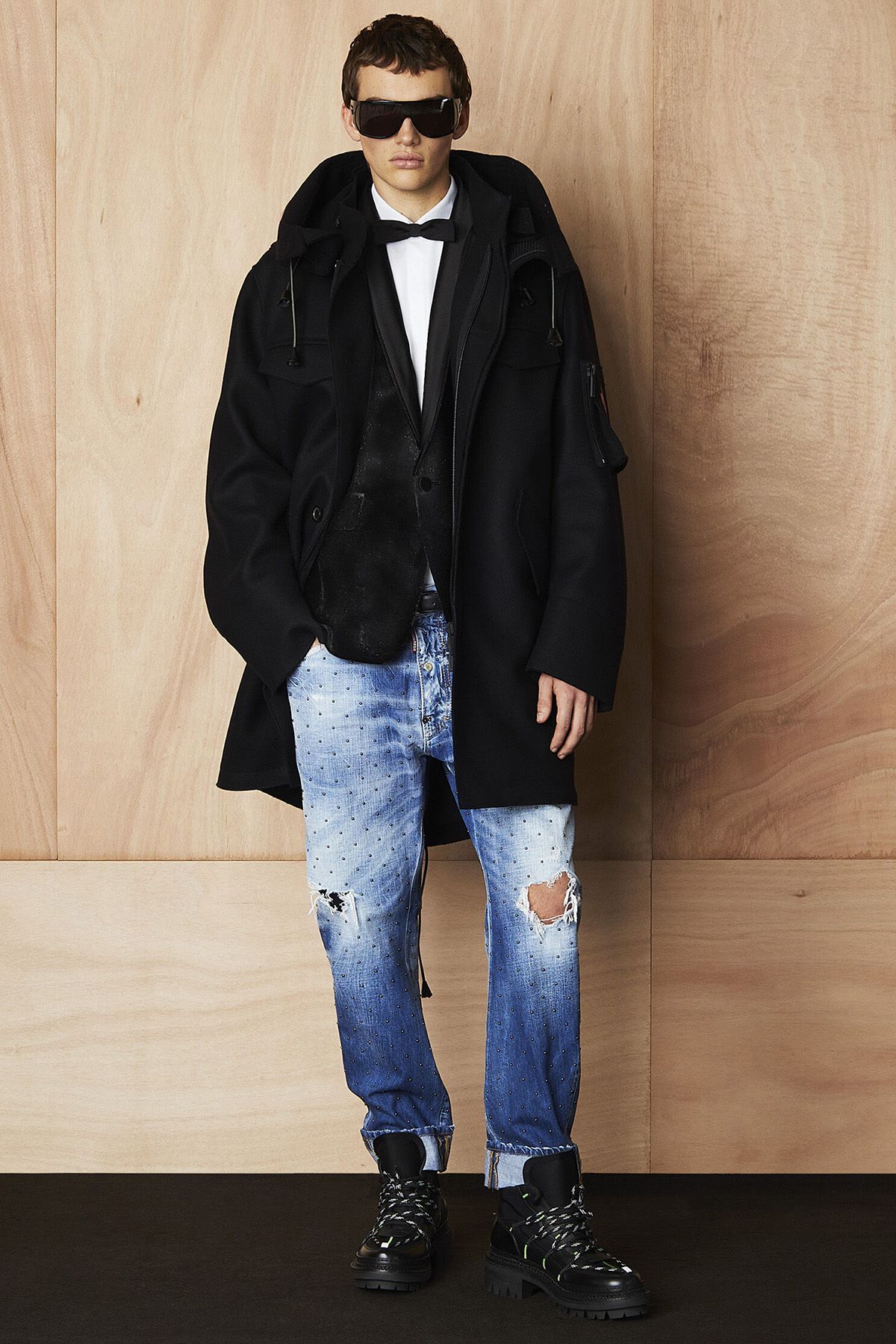 پیراهن / بلوز دکمه دار سفید مردانه 100 ٪ پنبه مناسب DSquared2
