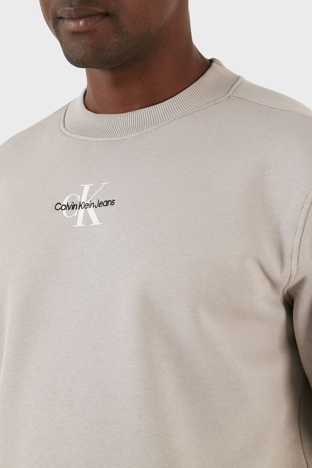 سویشرت خاکستری مردانه دوچرخه لباس معمولی مناسب J30J323434PEE عرق J30J323434 PE Calvin Klein