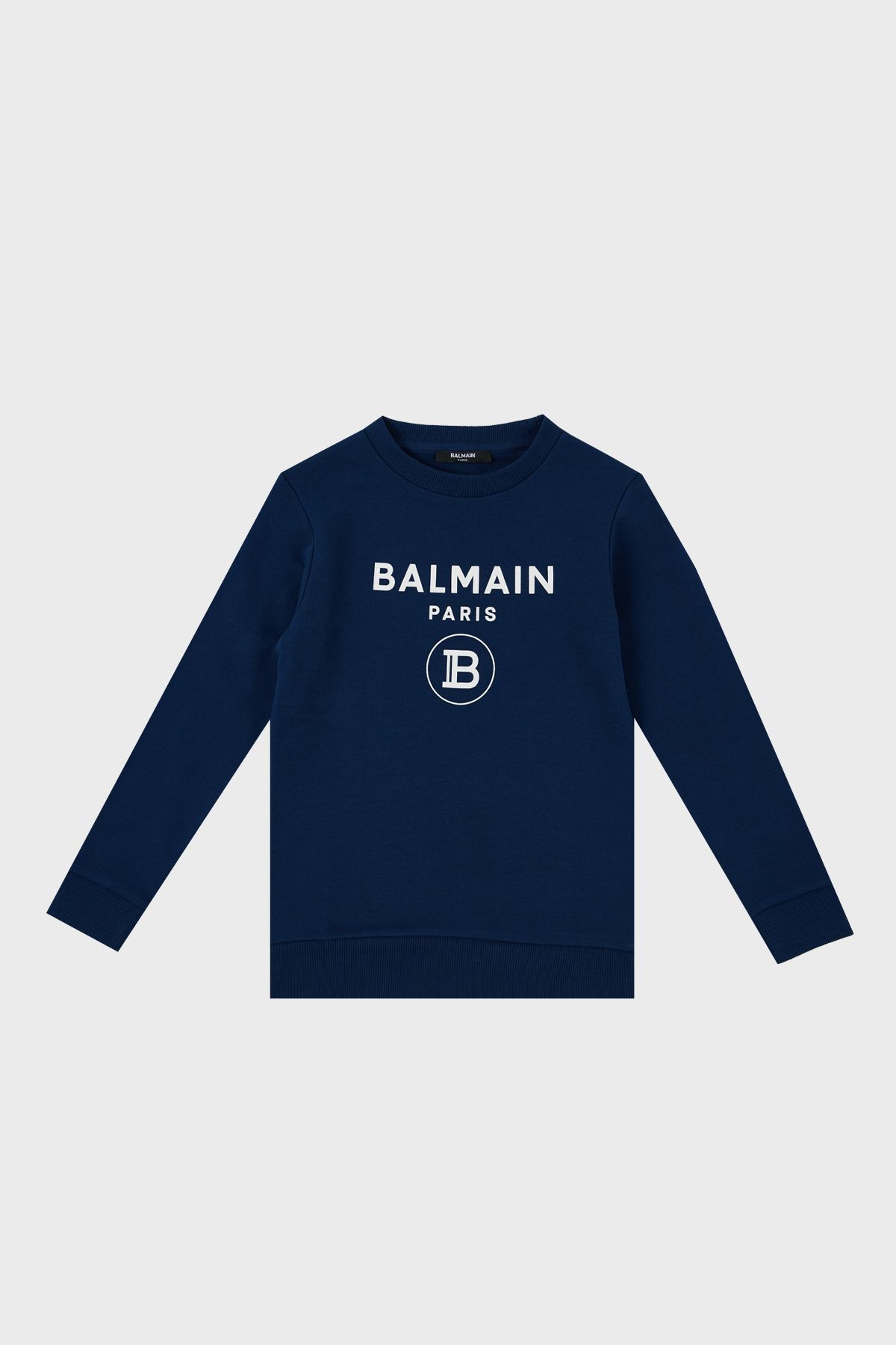 BALMAIN Pamuklu Bisiklet Yaka Çocuk Sweat SWEAT 6M4760 MX270 621