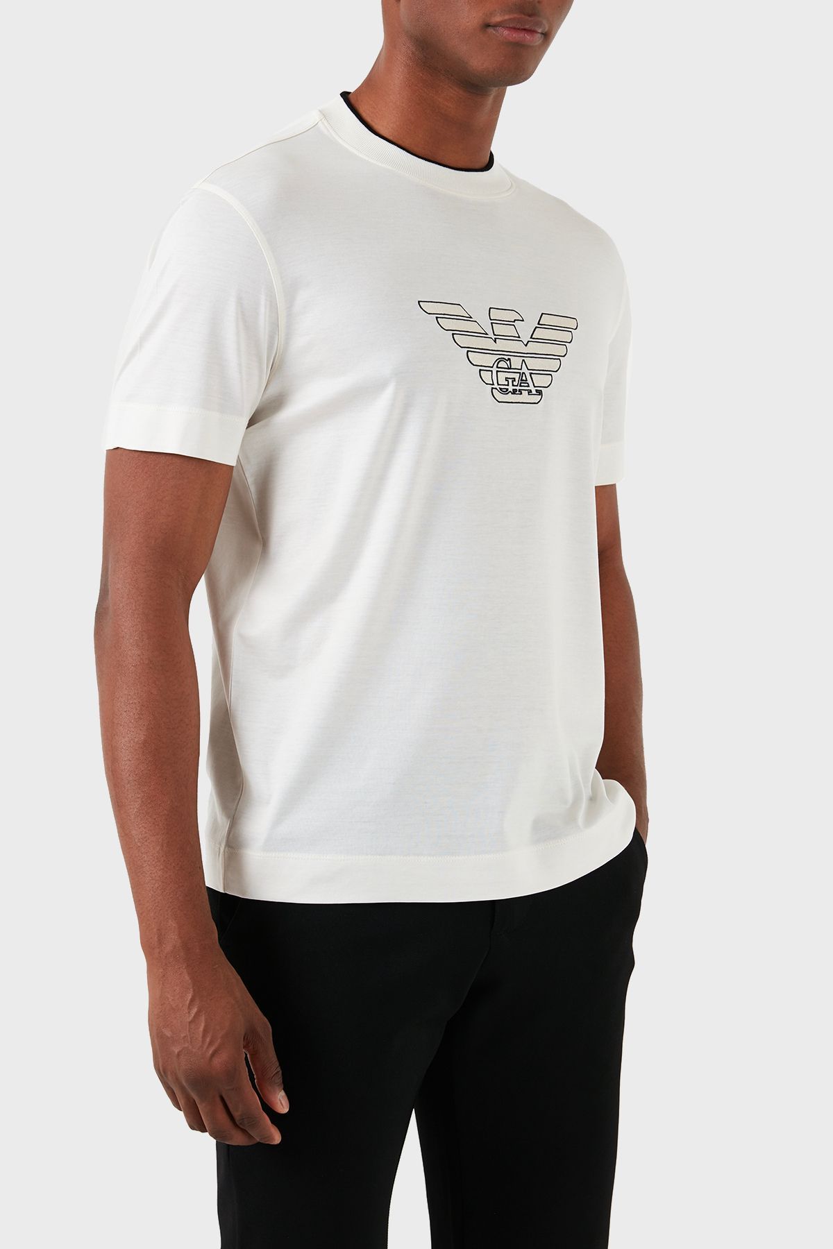 پیراهن تی شرت مردانه یقه تناسب معمولی 3D1TD4 1JUVZ 01A8 Emporio Armani