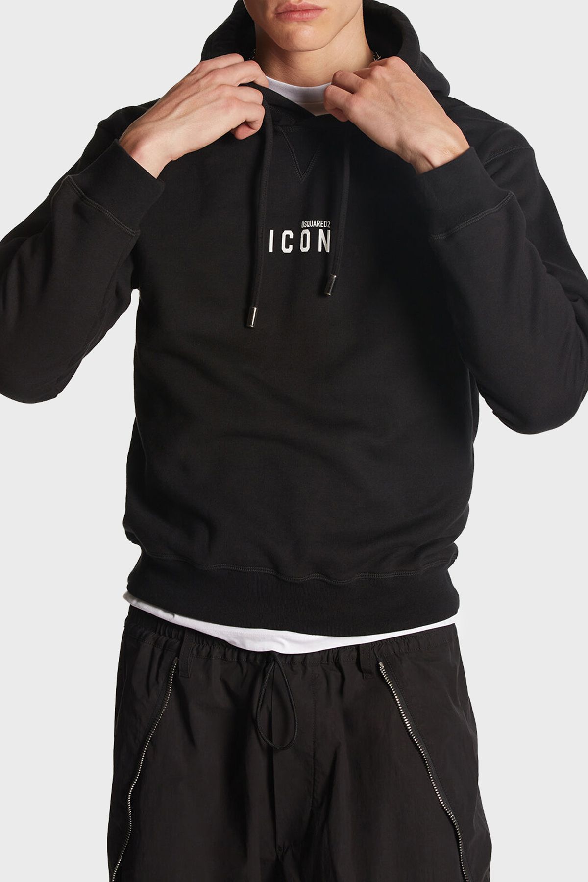 Sweat مردانه SWEAT S79GU0010 S25516 965 کلاهدار نخی معمولی DSquared2