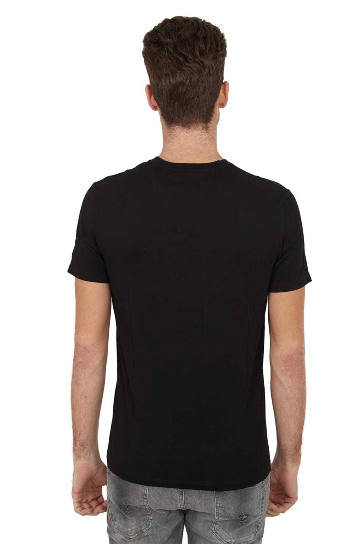 تی شرت مشکی مردانه سیاه 18K8NZT74ZJA5Z AE1200 Armani Exchange