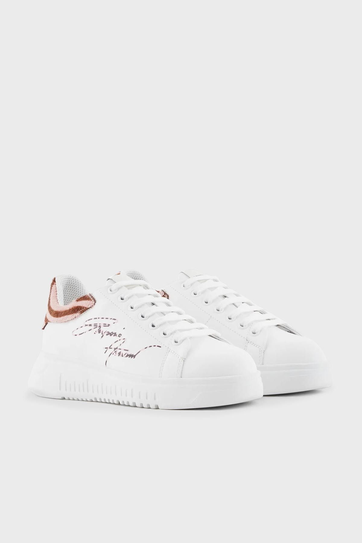 کفش کتانی چرم اصل X3X024 XN388 R297 Emporio Armani