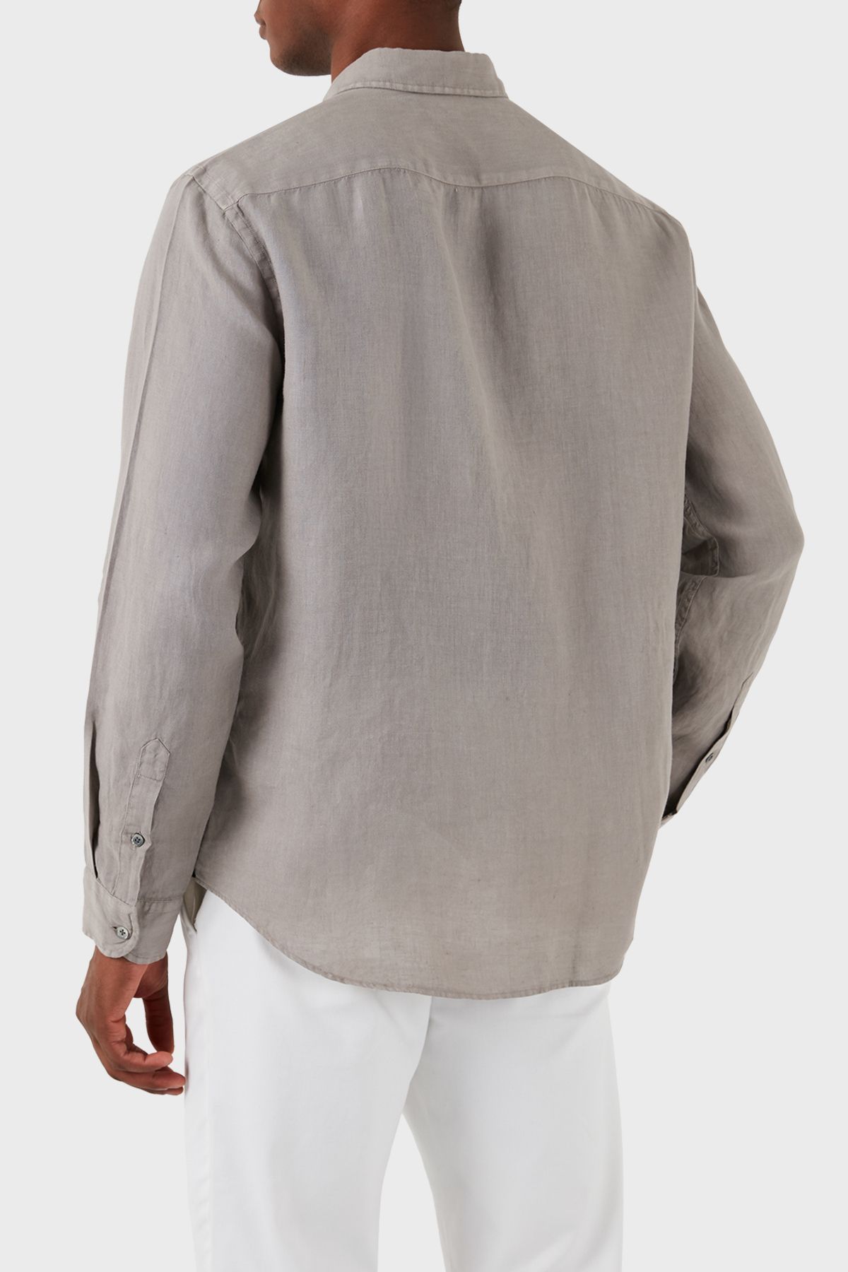 100% کتانی پیراهن منظم مردانه پیراهن مردانه E31SM0 010F1 114 Emporio Armani