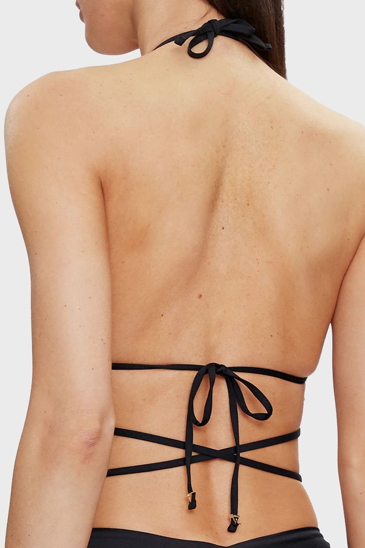 Guess-Triangle Bikini Top with Triangle Tie - E4Gj45Mc04R Jblk 2