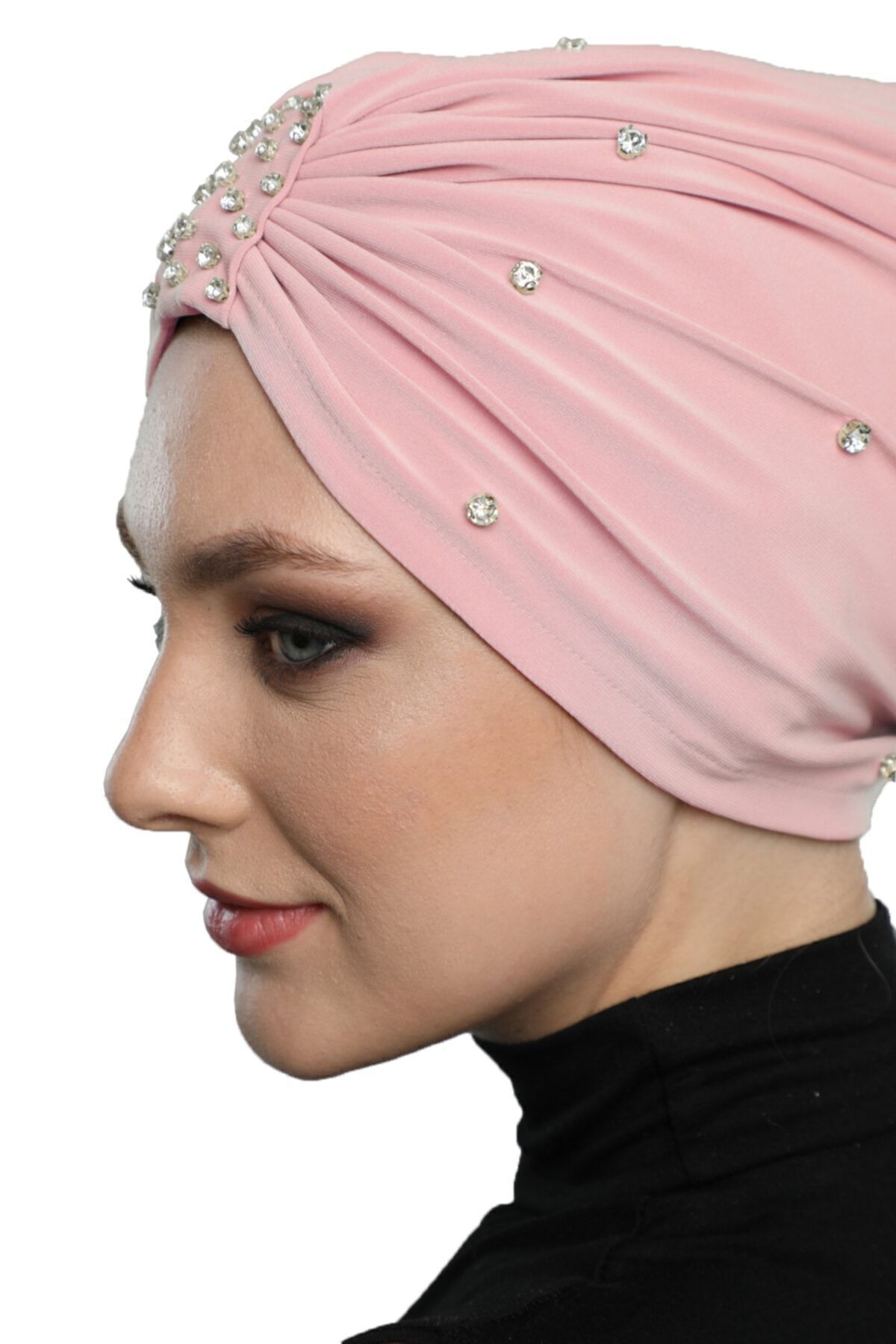 fidan bone-عمامة حجاب مبطنة جاهزة - قبعة مطرزة يدويًا 1