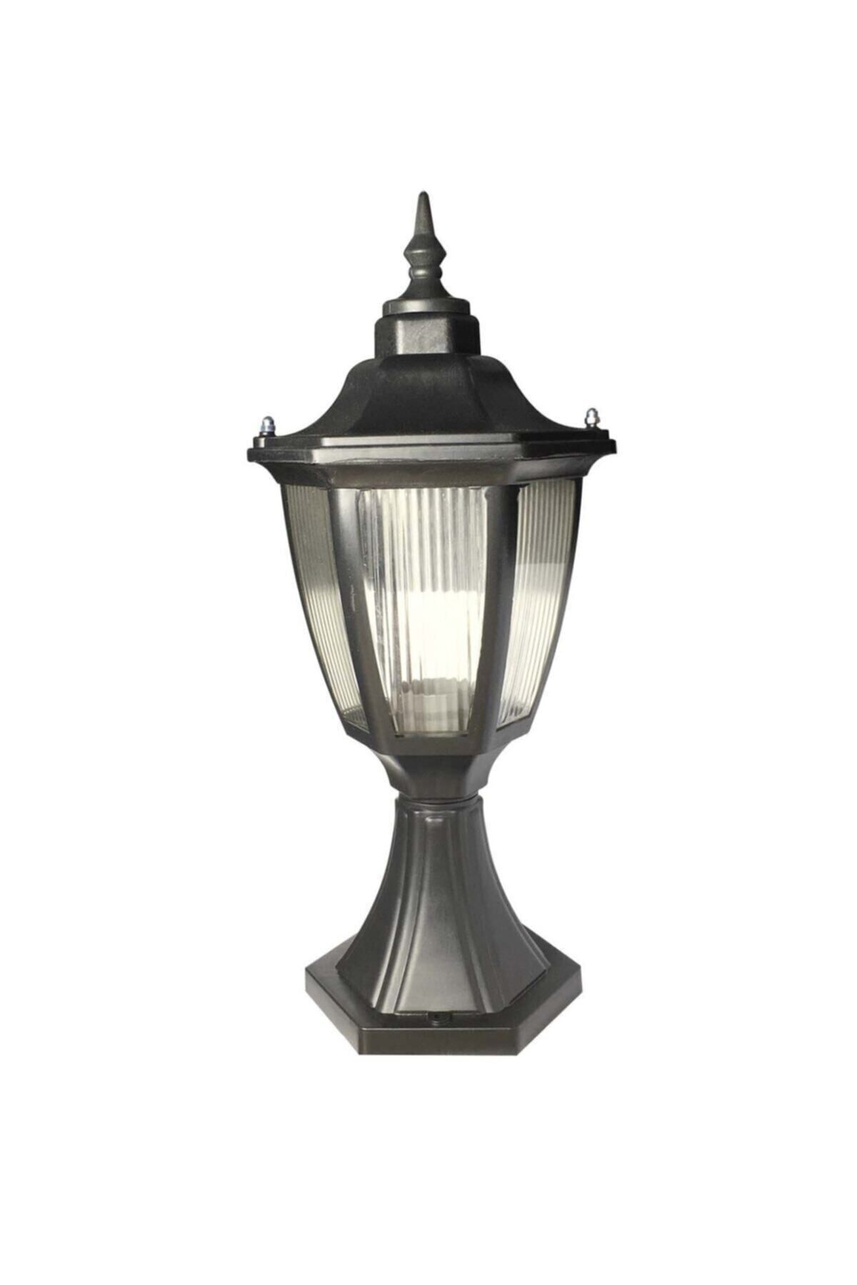 AGS 232lamp Set Üstü Altıgen Plastik Fener Bahçe Aydınlatma E-27 Duy Tipi Ip44