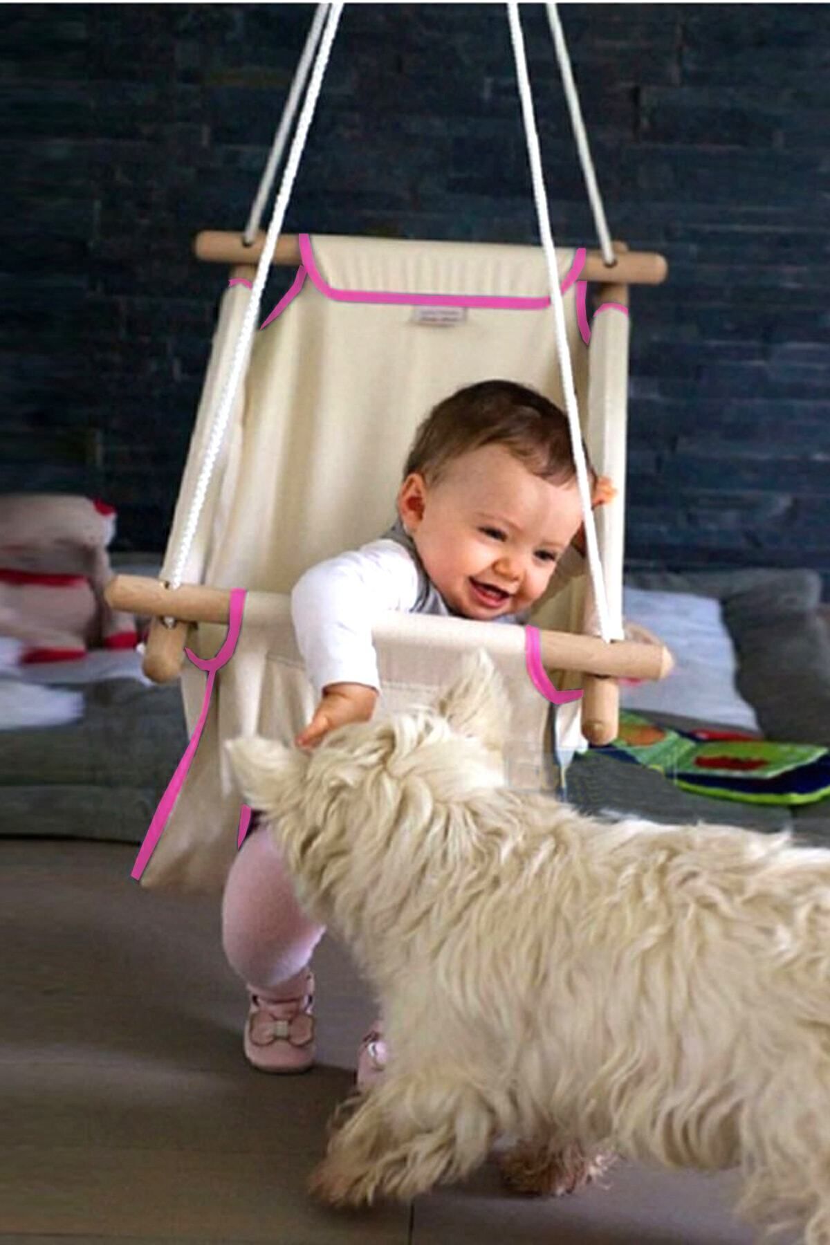 Bundera Savana Bebek Hoppala Zıp Zıp Bebek Hamak Beşik Yürüteç Tavana Asılan Yaylı Zıpzıp Çocuk Salıncak fotoğrafı 4 (önizleme)