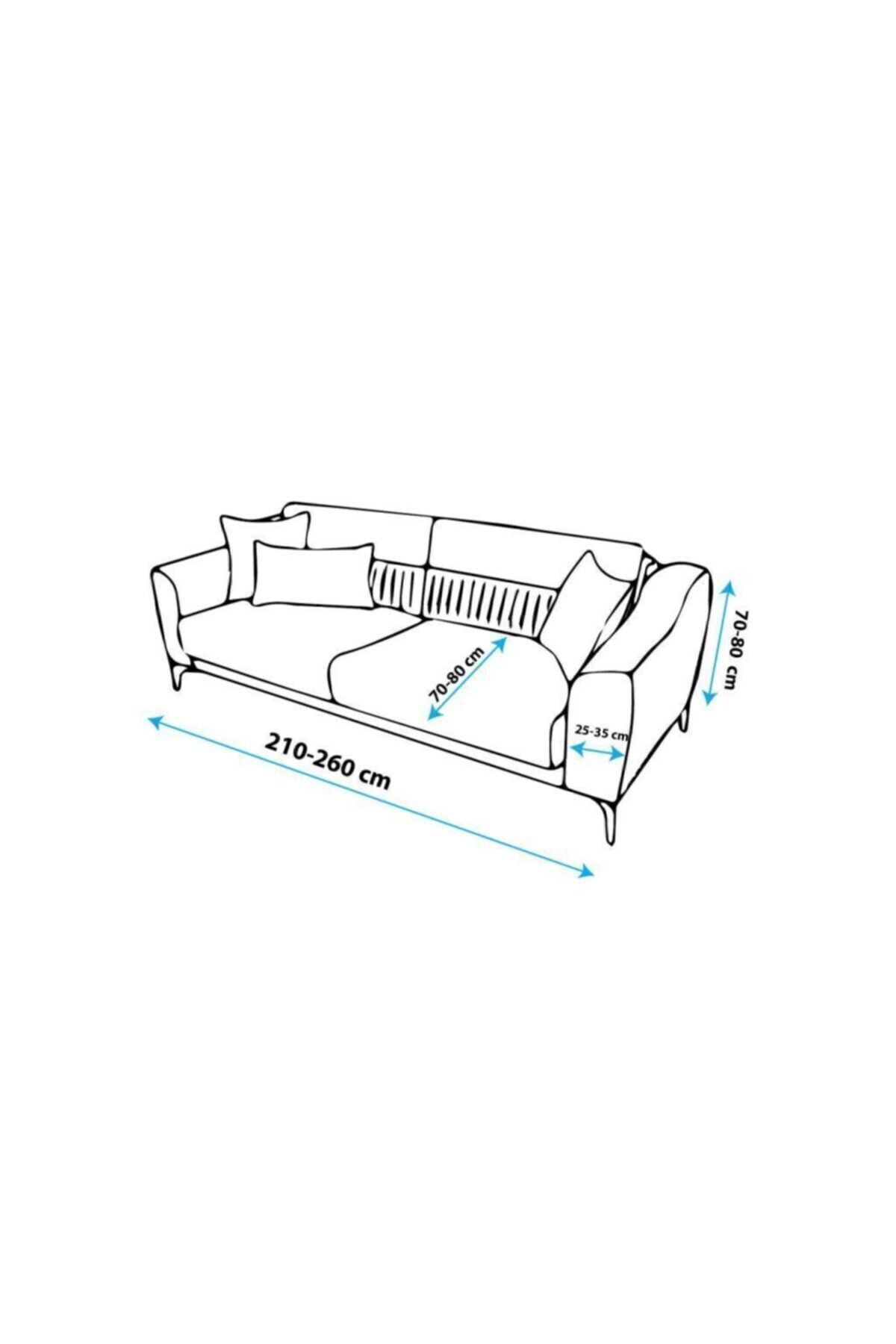 روکش مبل آبی 3 1 پوشش صندلی پنبه ای فیروزه Karna Home