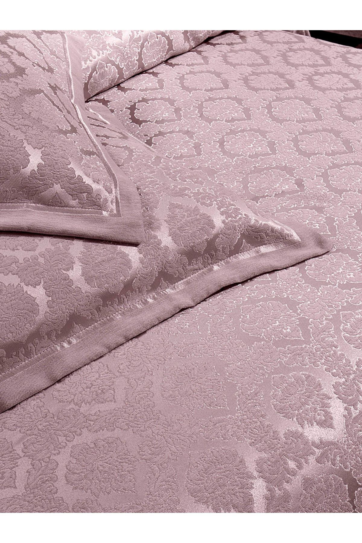 روتختی دو نفره صورتی پوشش تخت دونفره Marvella اورجینال Karna Home