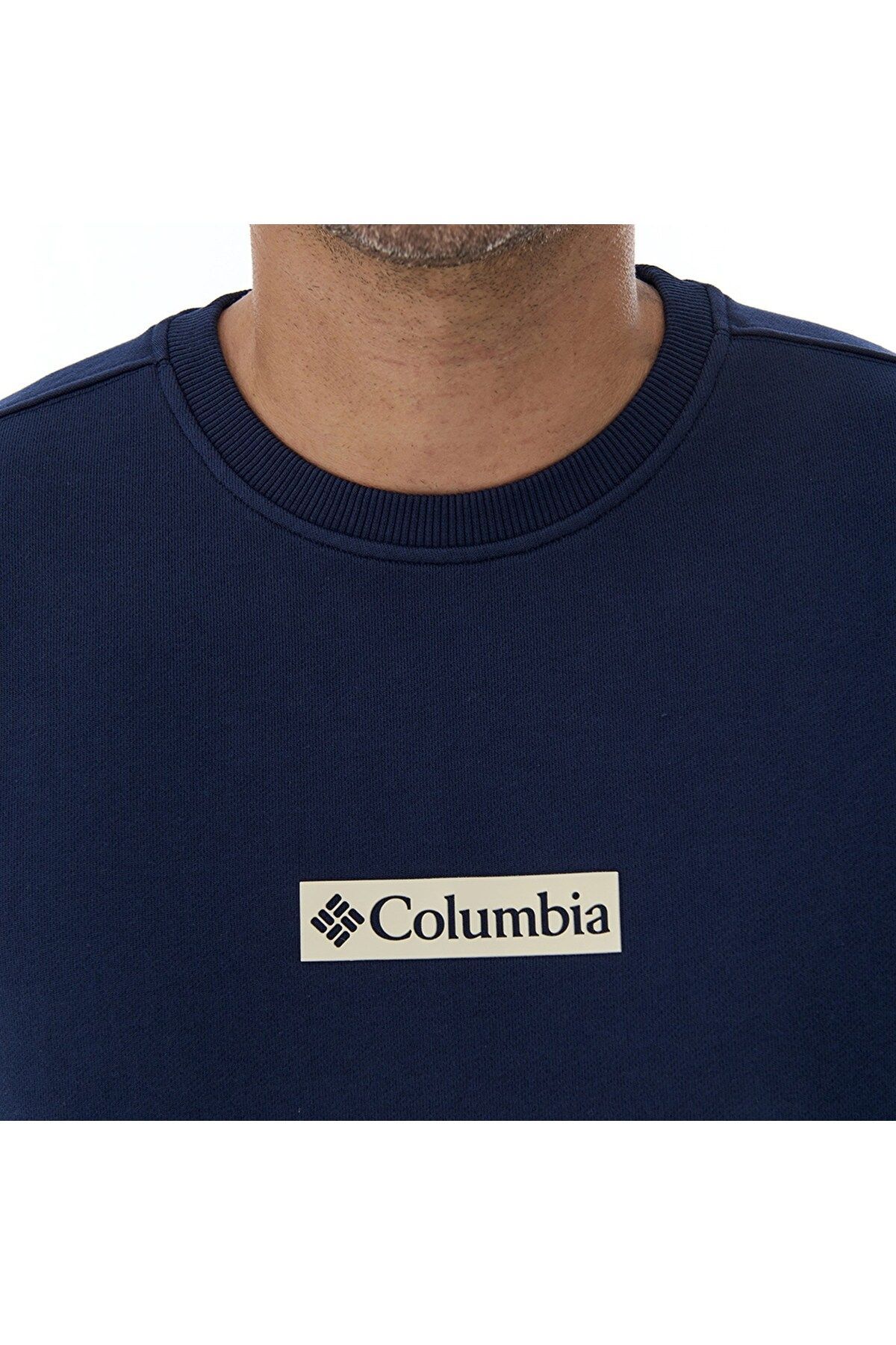 سویشرت مردانه پف دار قاب دار CSC آبی سرمه ای تیره CS0381-466 Columbia