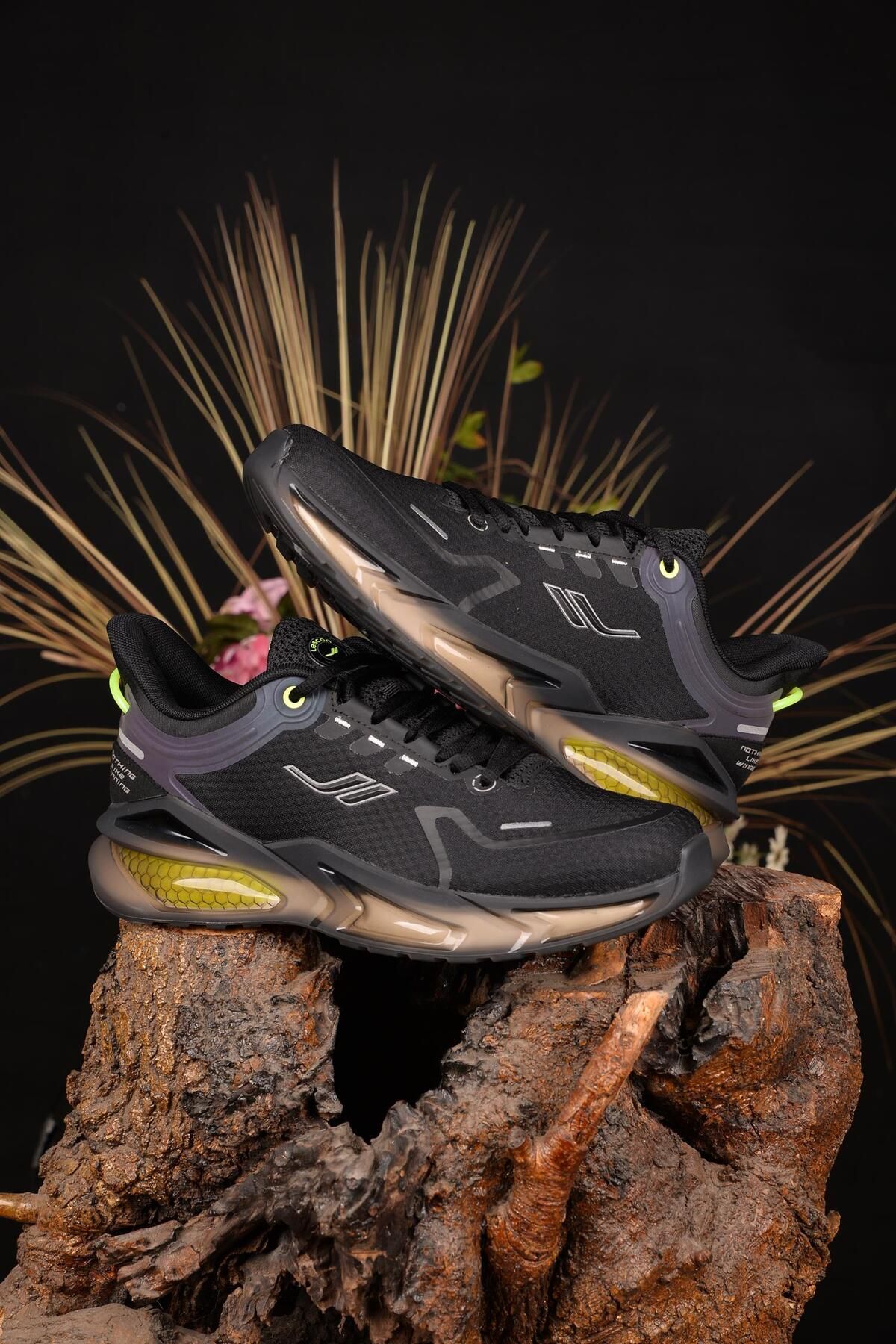 Lescon-Men's Orthopedic Walking Shoes - Black, 4 Seasons, Air Sole, Anti-Sweat and Anti-Slip 1