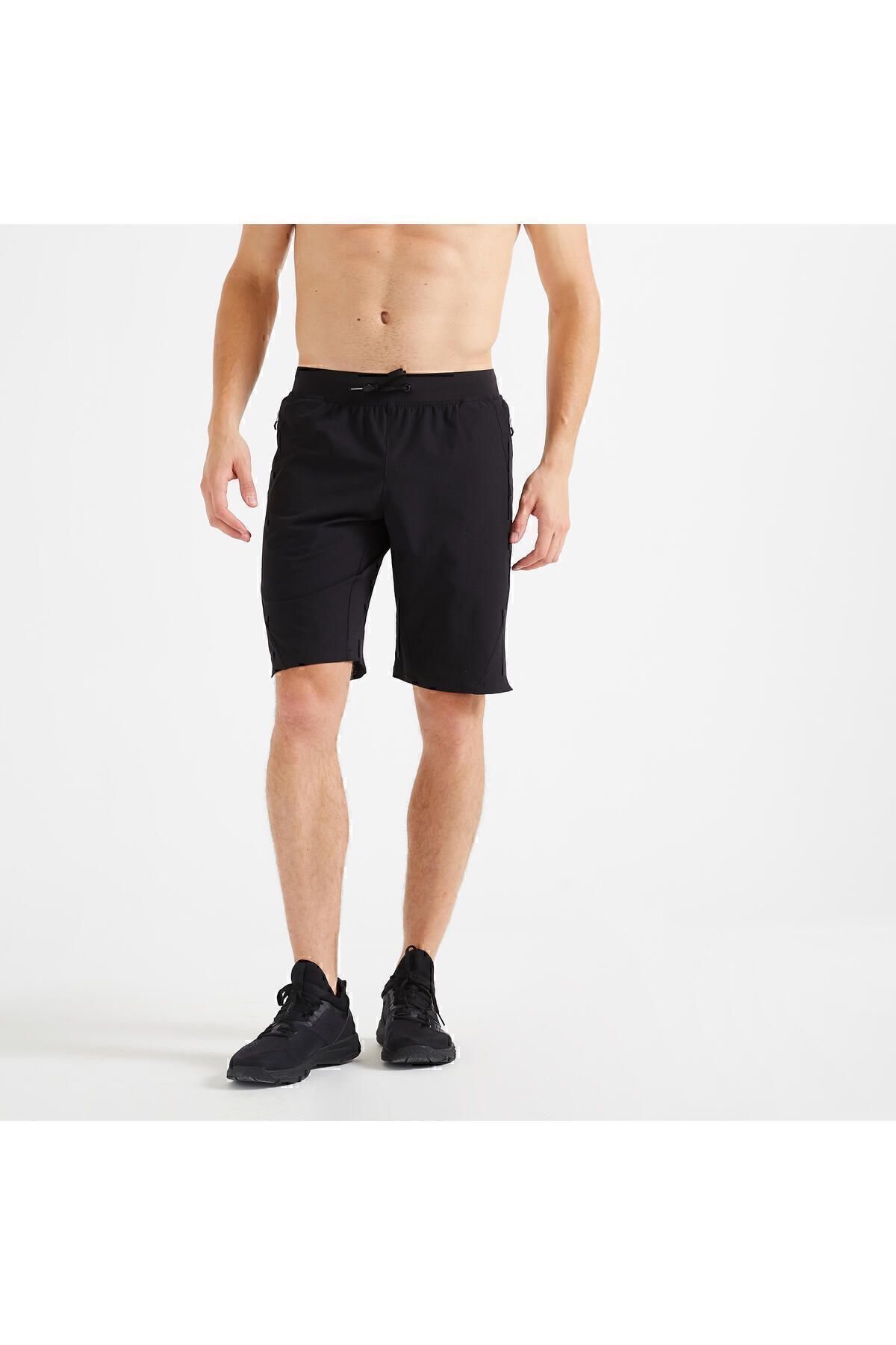 دکتلون شورت ورزشی مشکی مردانه Domyos 500 - Fitness Cardio