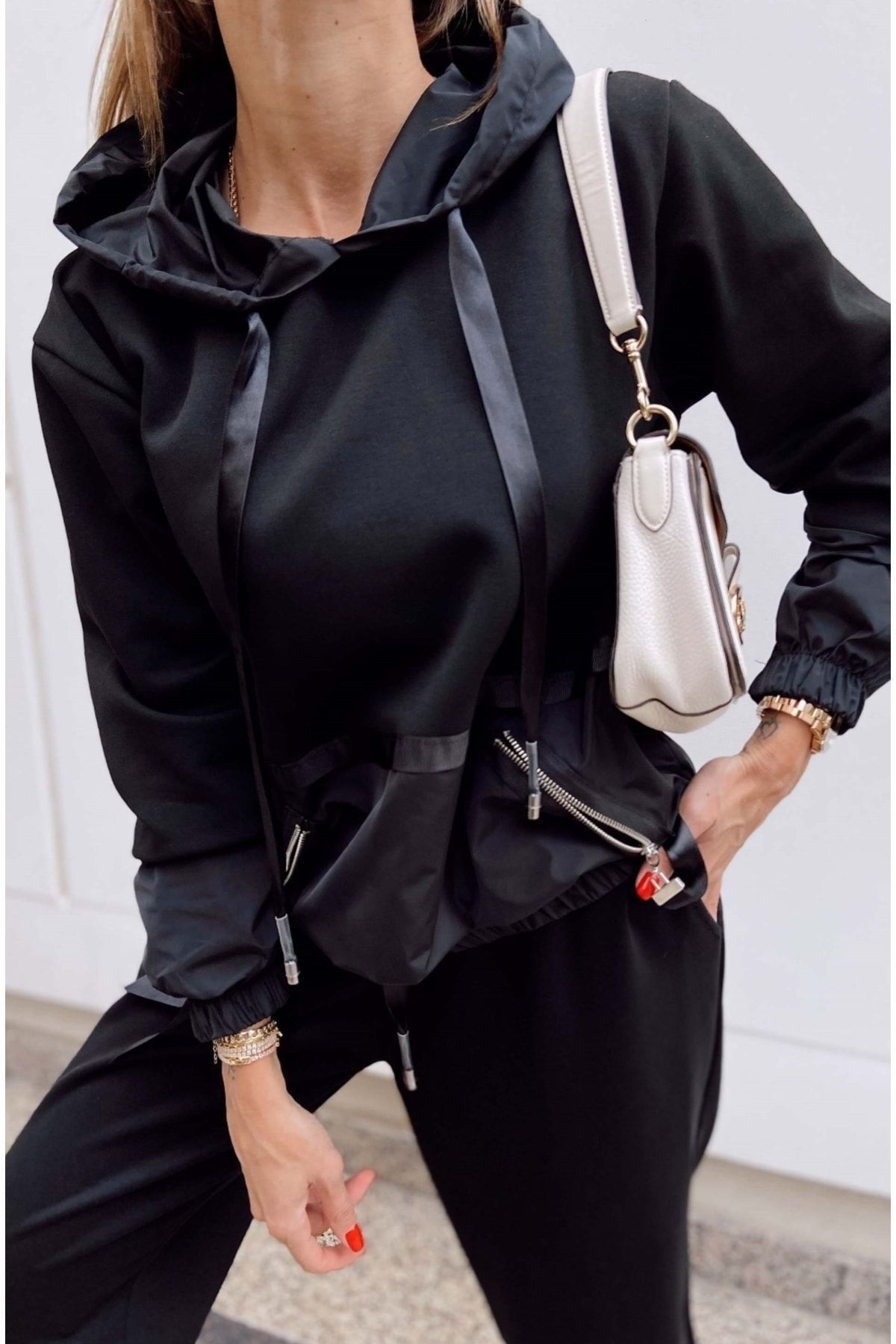 BEBE PLUS-Women's Parachute Garnish Tracksuit Set 2