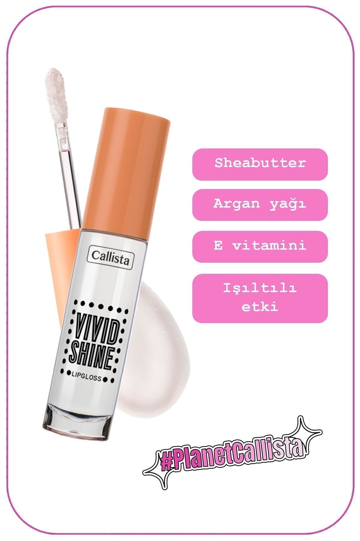 Vivid Shine Lipgloss Nemlendirici Işıltılı Dudak Parlatıcısı - 100 Crystal Clear - Şeffaf — سفید LGL VIVID SHINE — تصویر 3 از 3