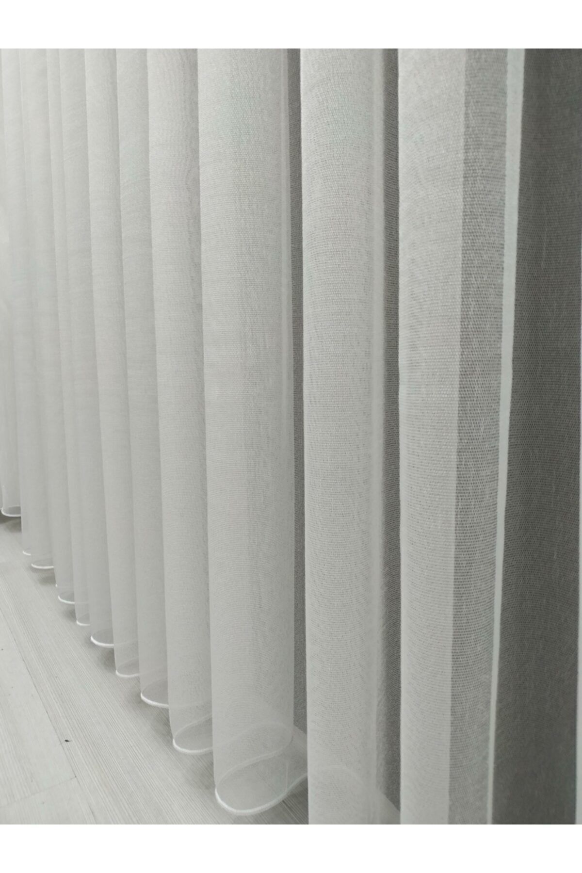 Perde Deposu-Plain Plain Monalisa 1st Quality Tulle Curtain Will Be Shipped on the Same Day! 1x3 Close Pleated 6