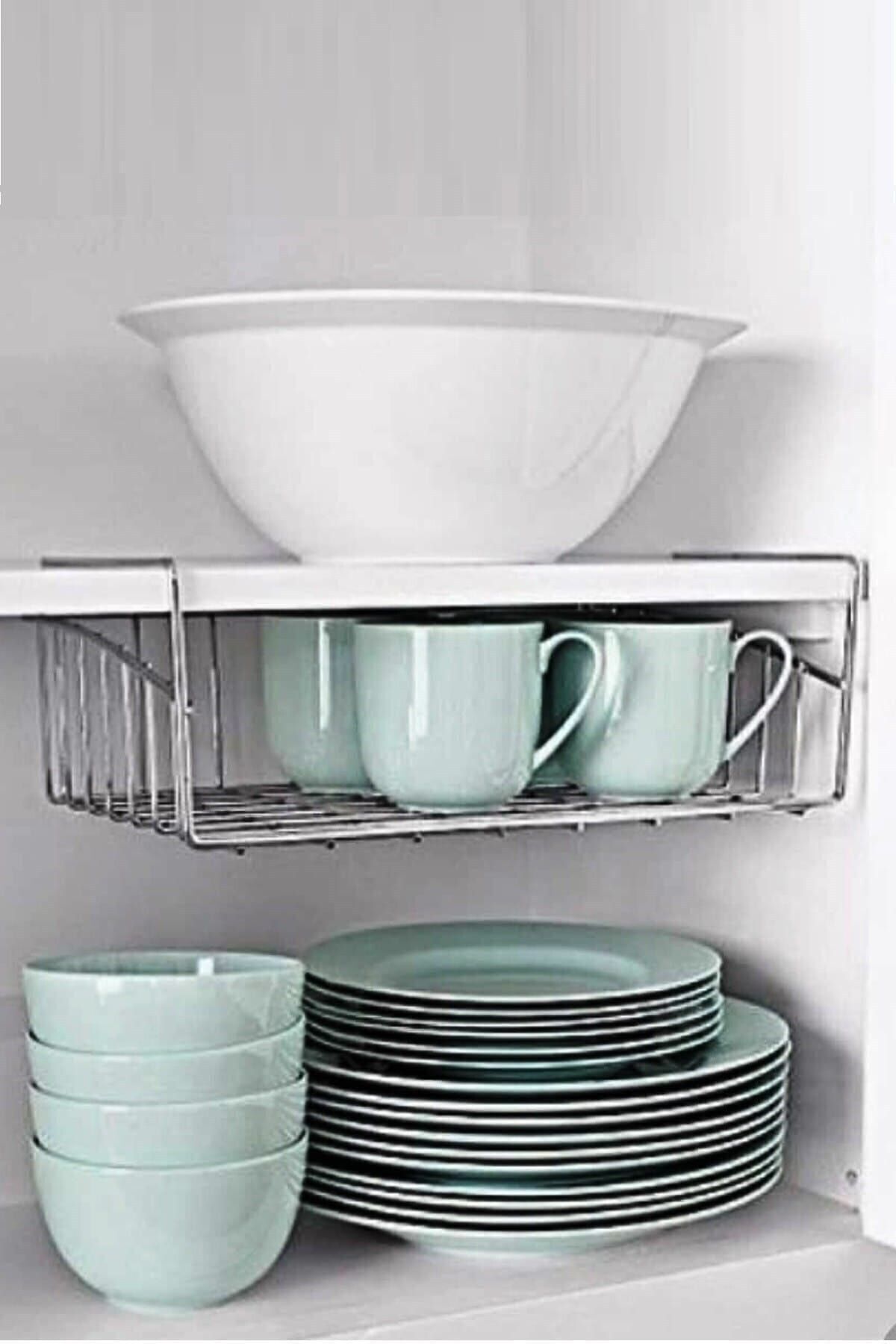MELYET Under Shelf Basket for Banya and Kitchen Cabinets Kangaroo Shelf Basket Metal under Shelf Basket