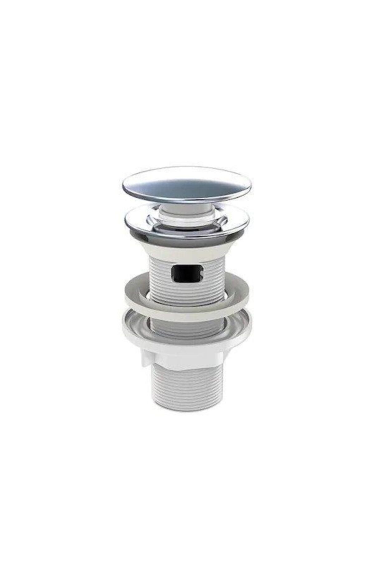 İZYAPI Iz Yapı Taşmalı Aç Kapa Körüklü Lavabo Sifonu Metal Krom Kapaklı