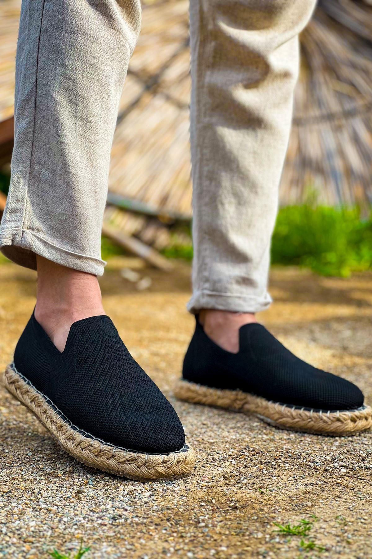 MELAMS Sevilla Black Knitwear Men s Espadrille CHE Trendyol