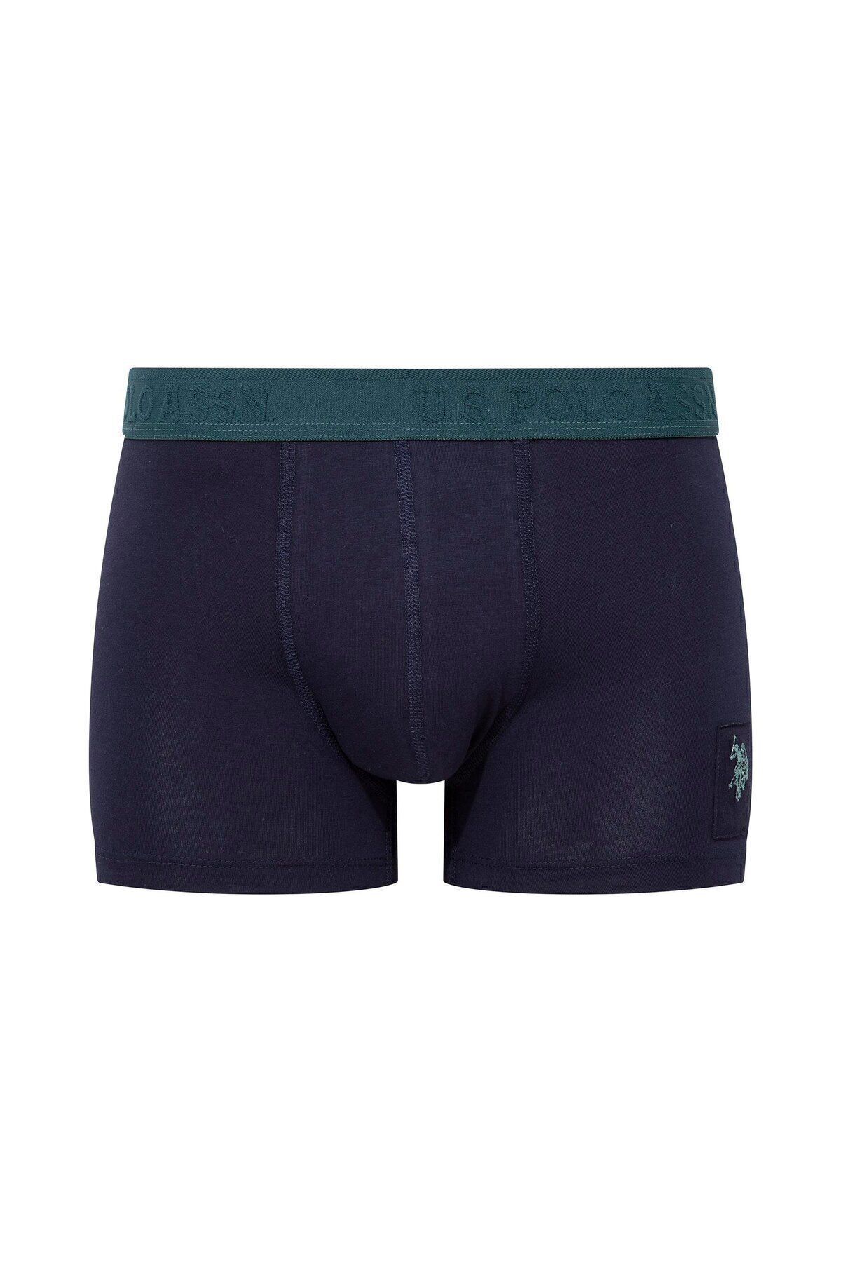 باکسر نخی لاکرا راه راه سبز مردانه 3 بسته U.S. Polo Assn.