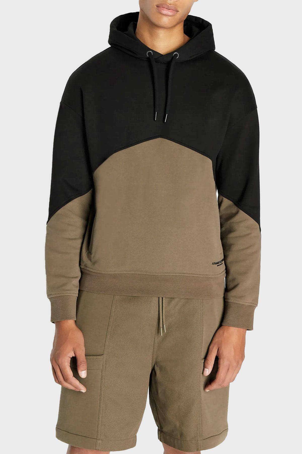 سویشرت مشکی مردانه 100 ٪ پنبه معمولی مناسب عرق 6rzmlb zj4xz 22CF Armani Exchange