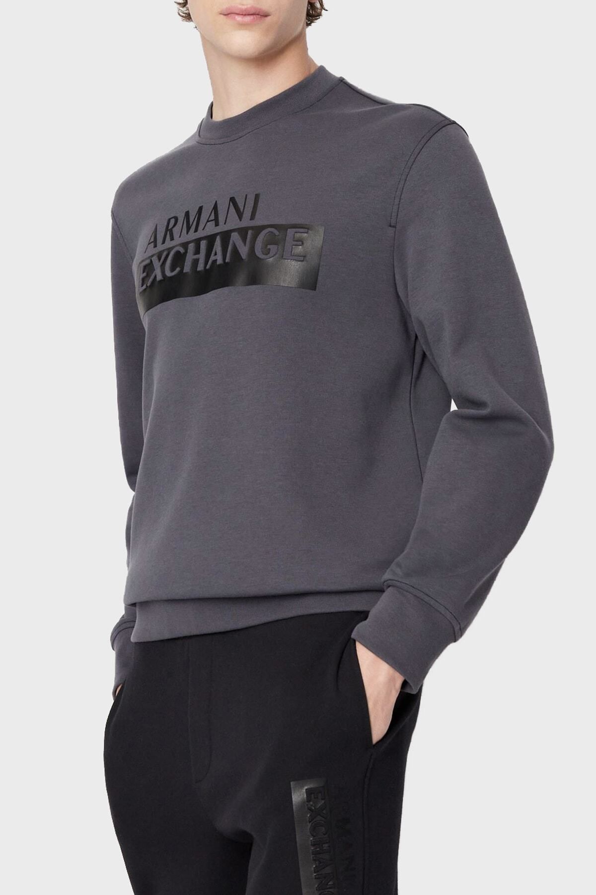 Logo Regular Fit Crew Neck Cotton Sweat مردانه 6lzmbe Zjcaz 1978 Armani Exchange