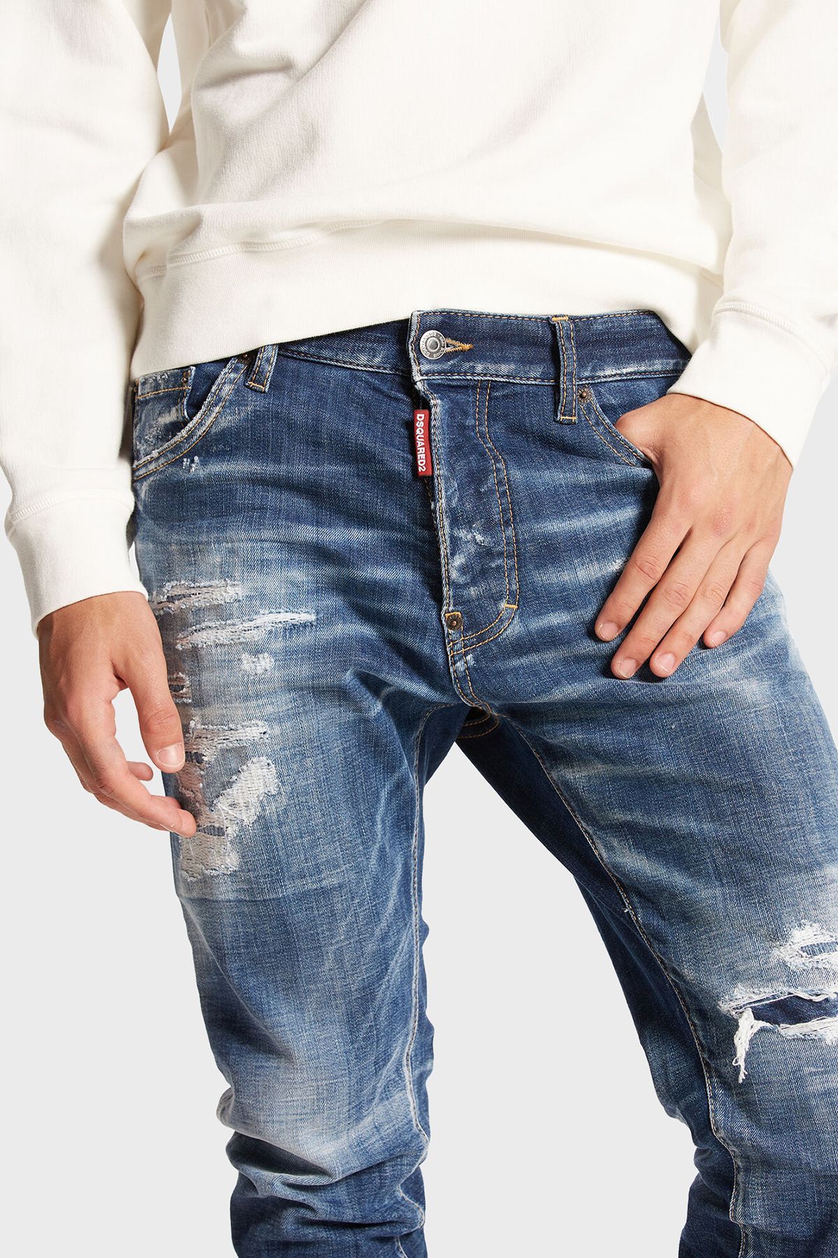 شلوار جین آبی مردانه لباس مناسب 470 DSquared2