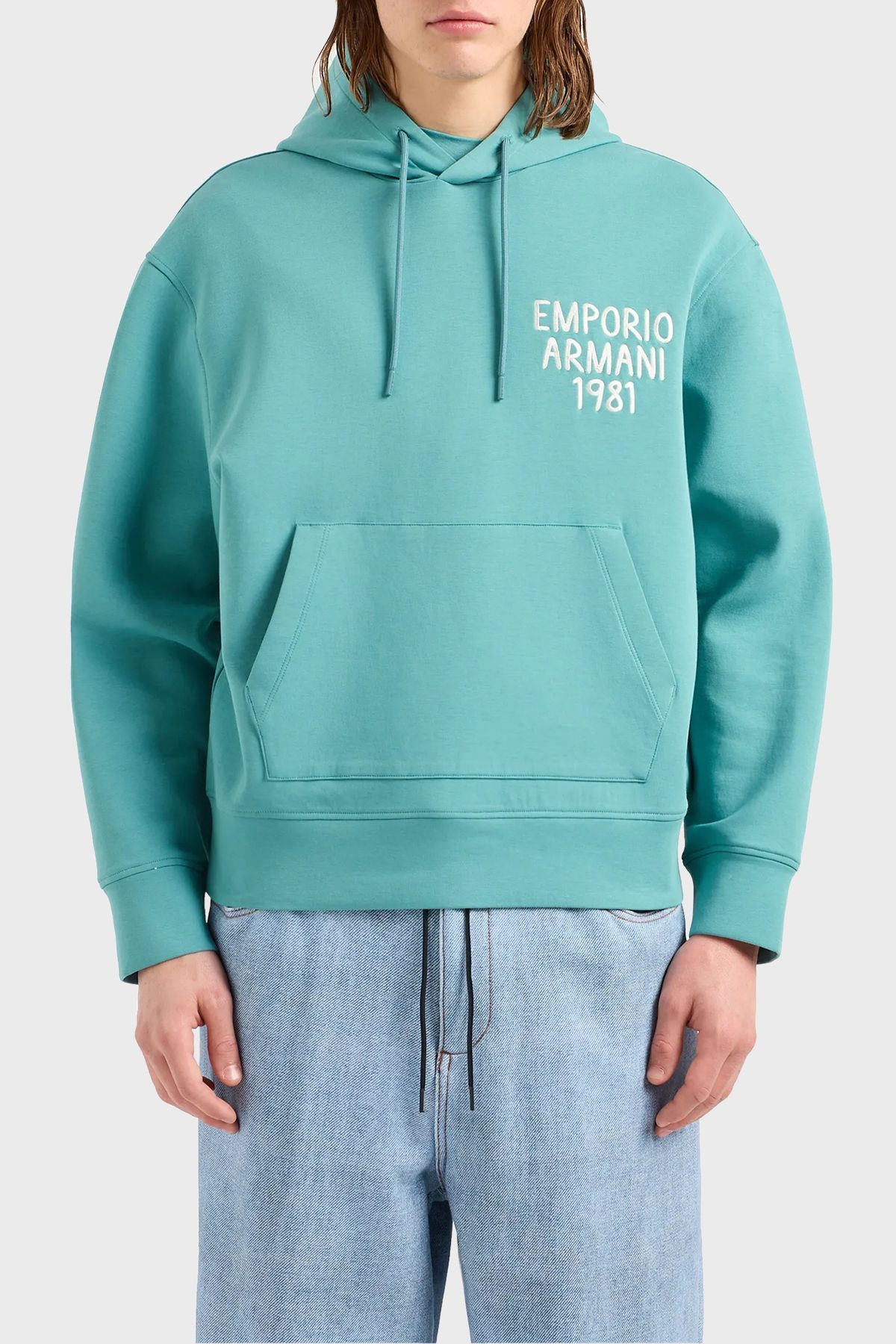 Sweat مردانه SWEAT 3D1M72 1JHSZ 0770 کلاهدار معمولی نخی Emporio Armani