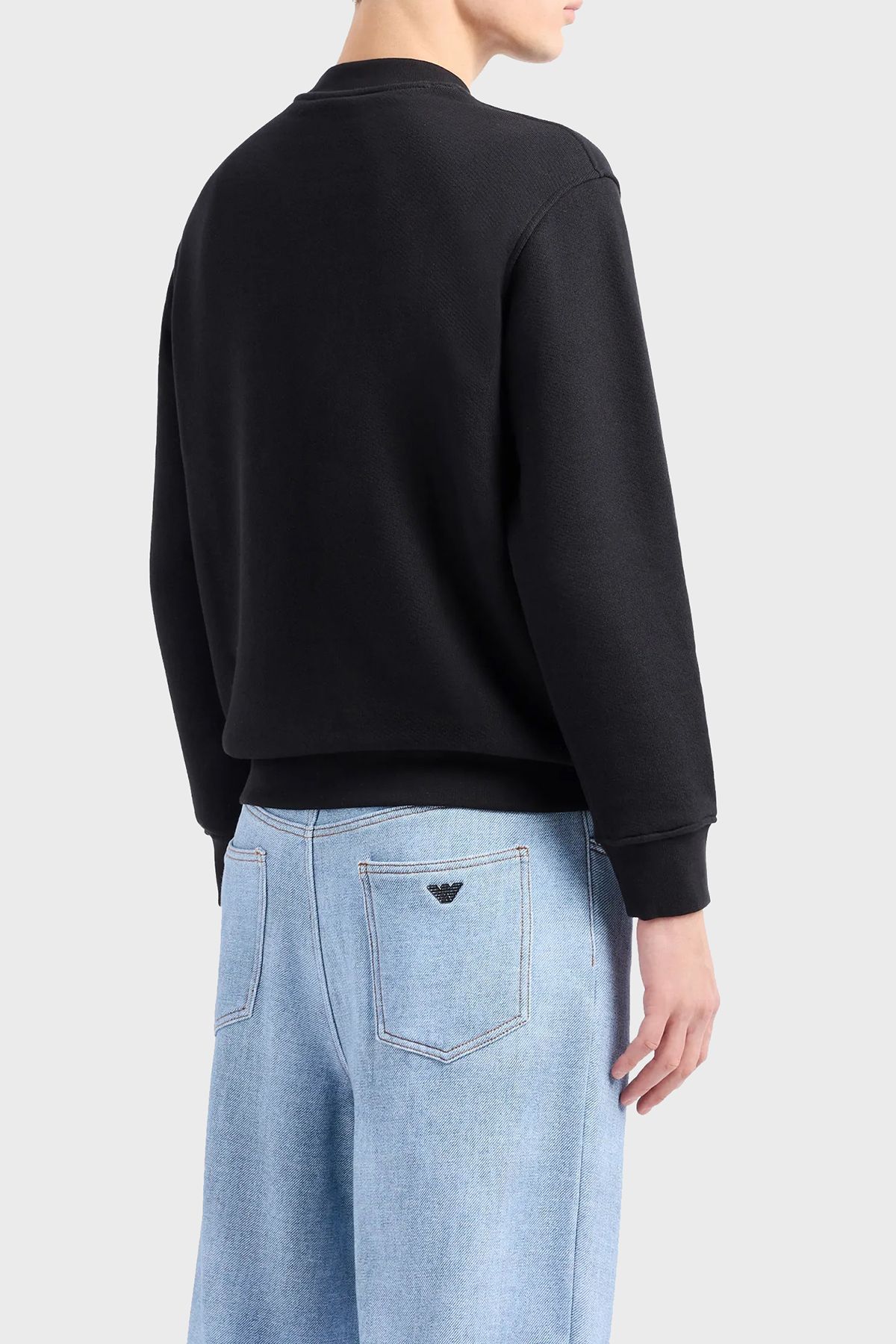 SWEAT مردانه SWEAT 3D1MEC 1JODZ 0033 Cotton Regular Fit Crew Neck Sweat Emporio Armani