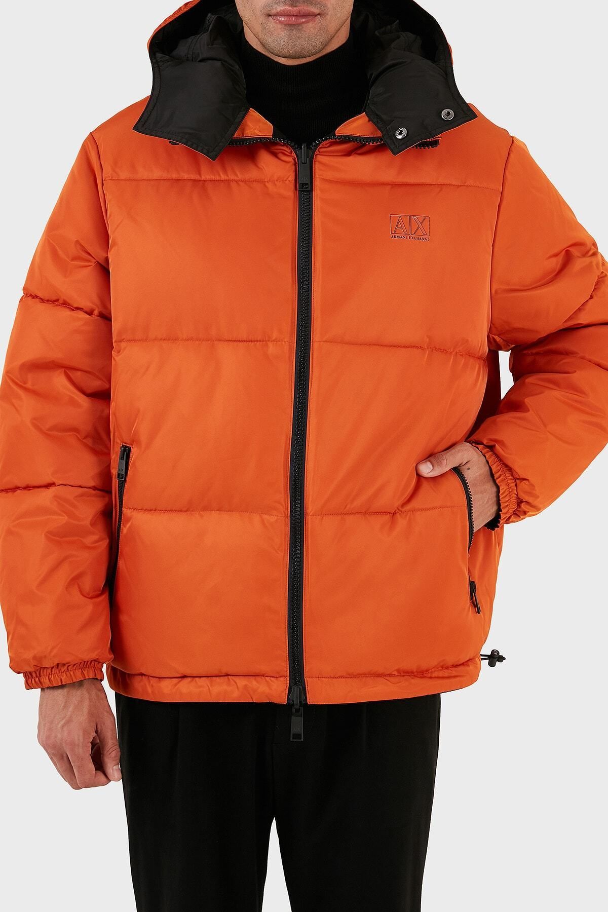 مانتو دو رو کلاهدار جداشونده با لوگو کت مردانه 6RZB16 ZNJ7Z 52AJ Armani Exchange