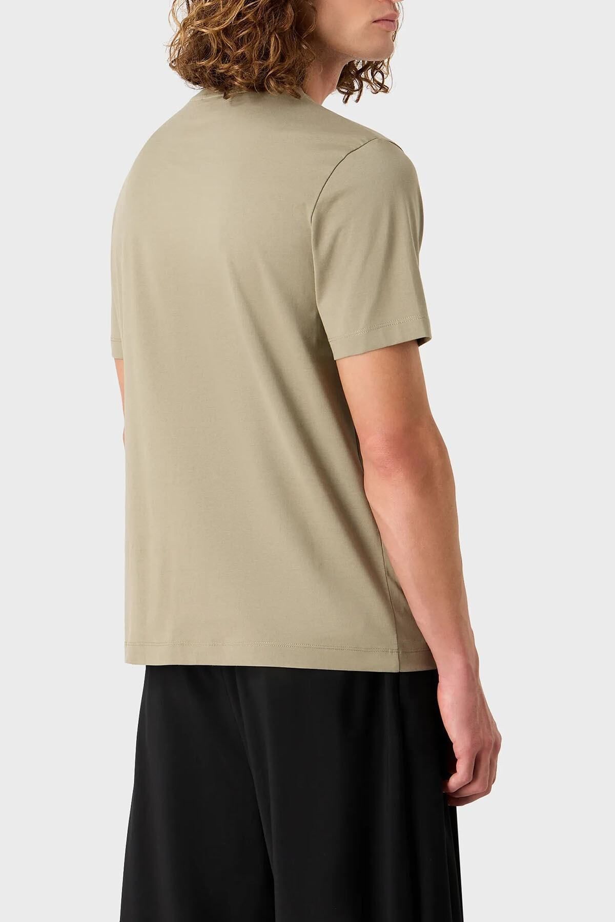 پیراهن تی شرت مردانه یقه پیراهن معمولی نخی 6R1T6Q 1J7FZ 0544 Emporio Armani