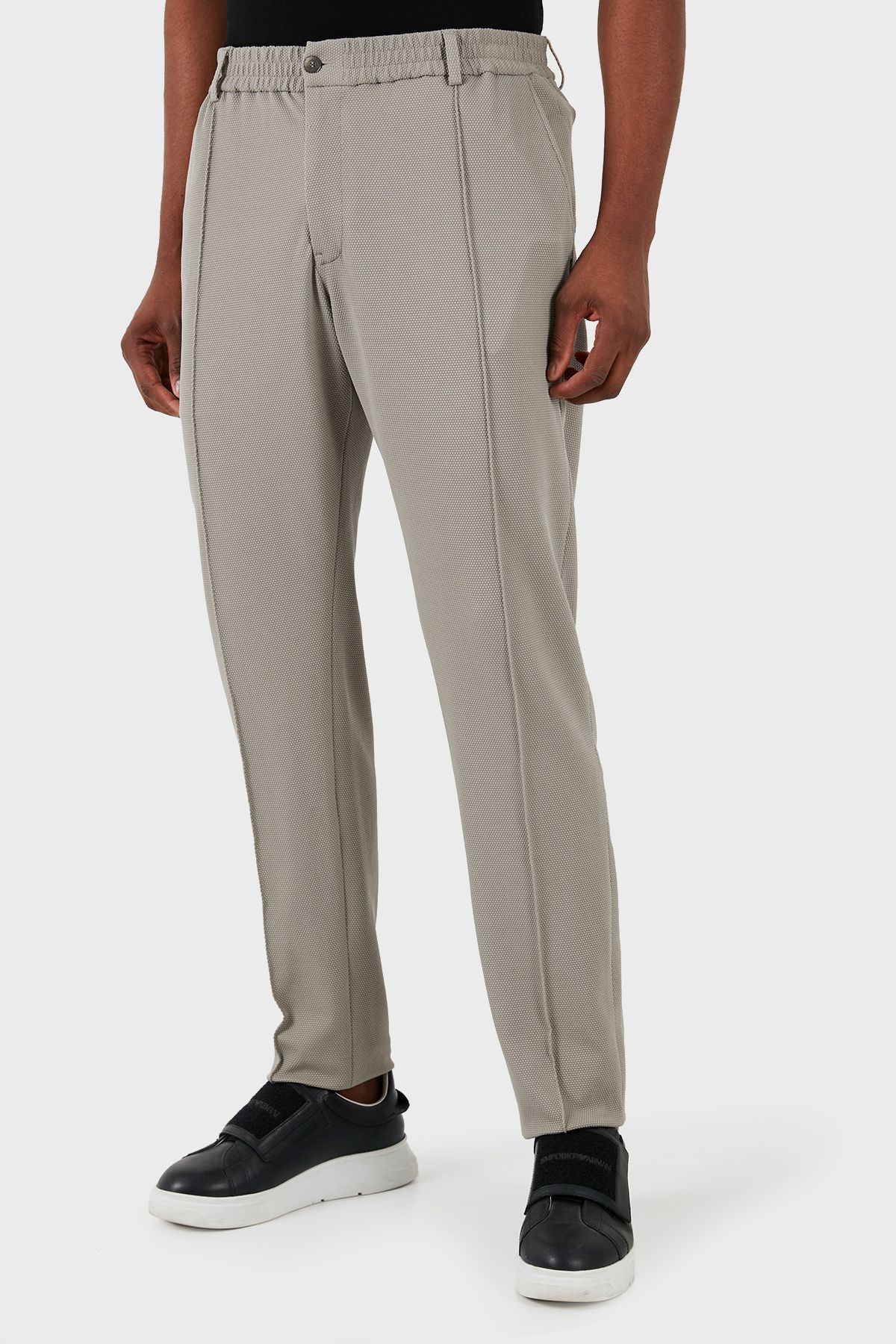 شلوار قلاب‌بافی با ساق پا راست انعطاف‌پذیر شلوار مردانه E31P59 F1733 627 Emporio Armani