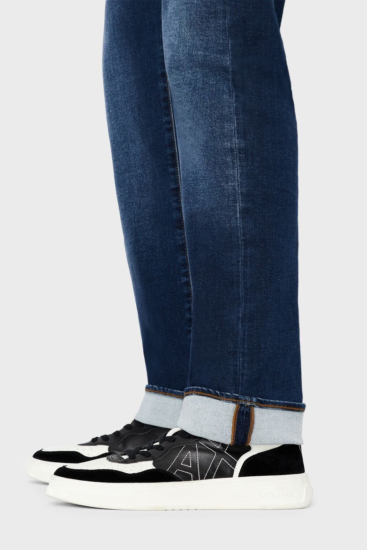 شلوار جین آبی مردانه کمر معمولی پنبه ای باریک J13 3rzj13 Z1xxz 1500 Armani Exchange